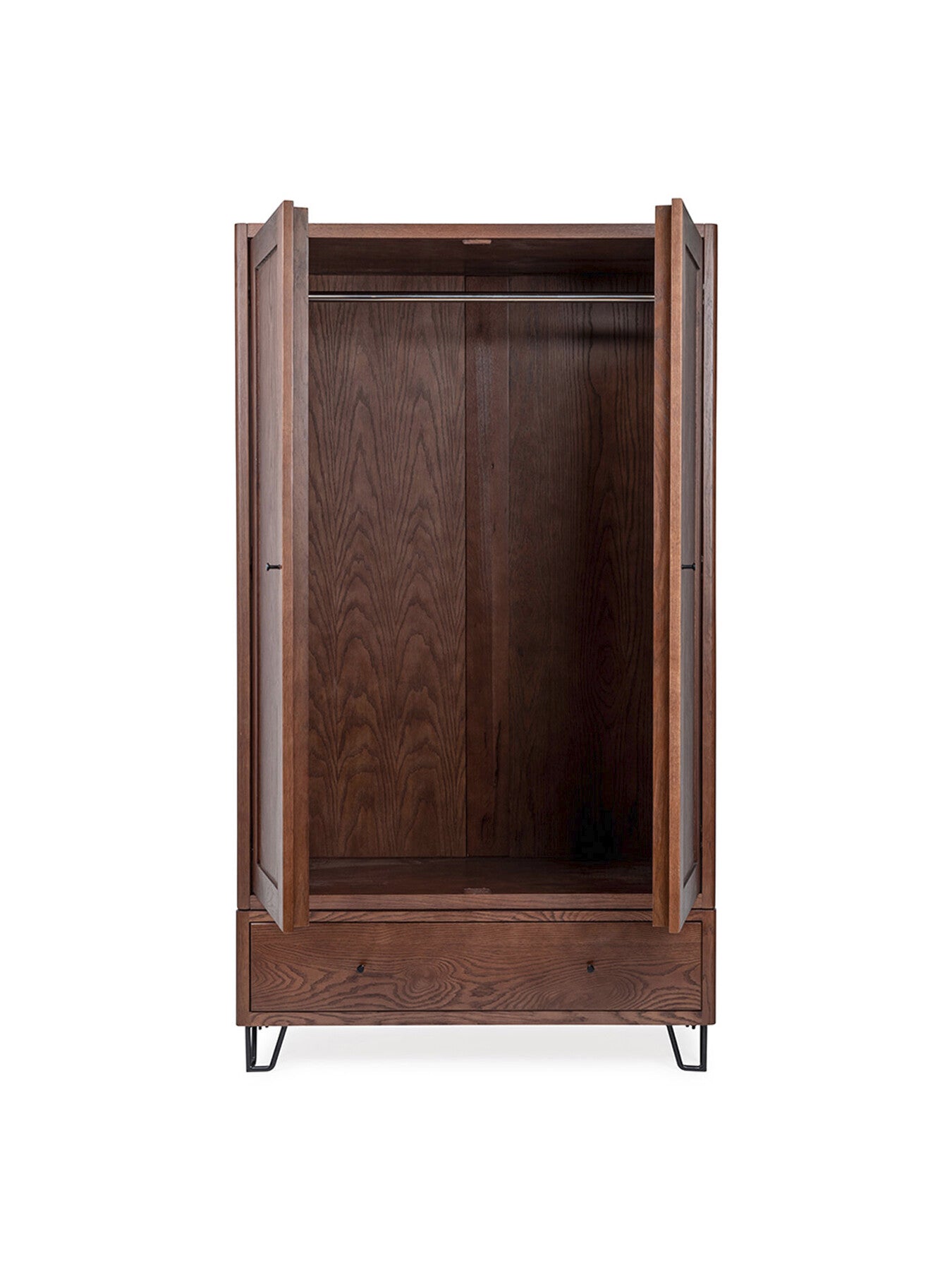 Brunel Double Wardrobe Dark Wood