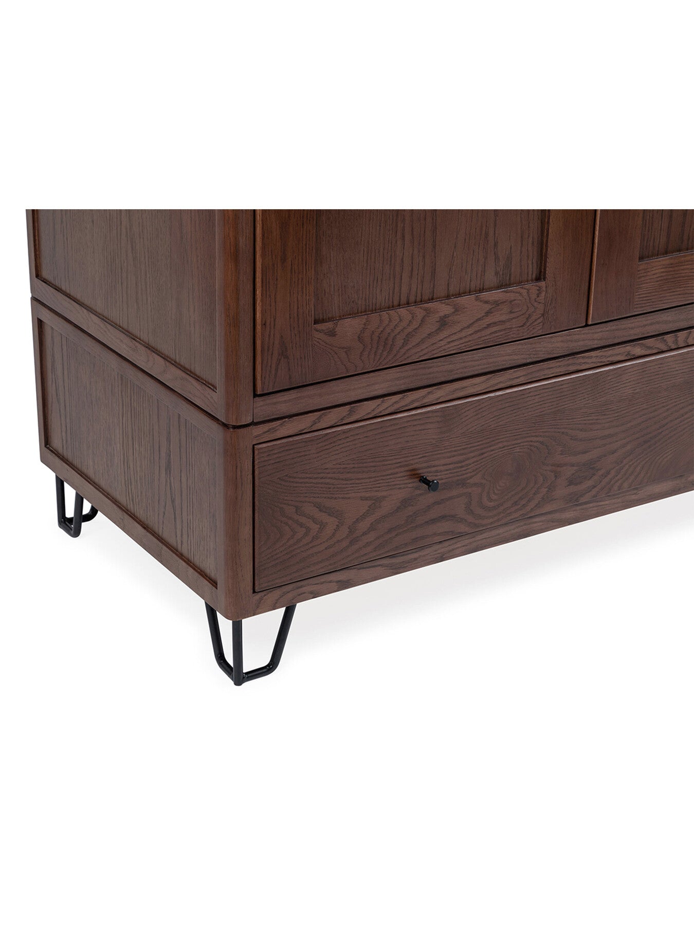 Brunel Double Wardrobe Dark Wood