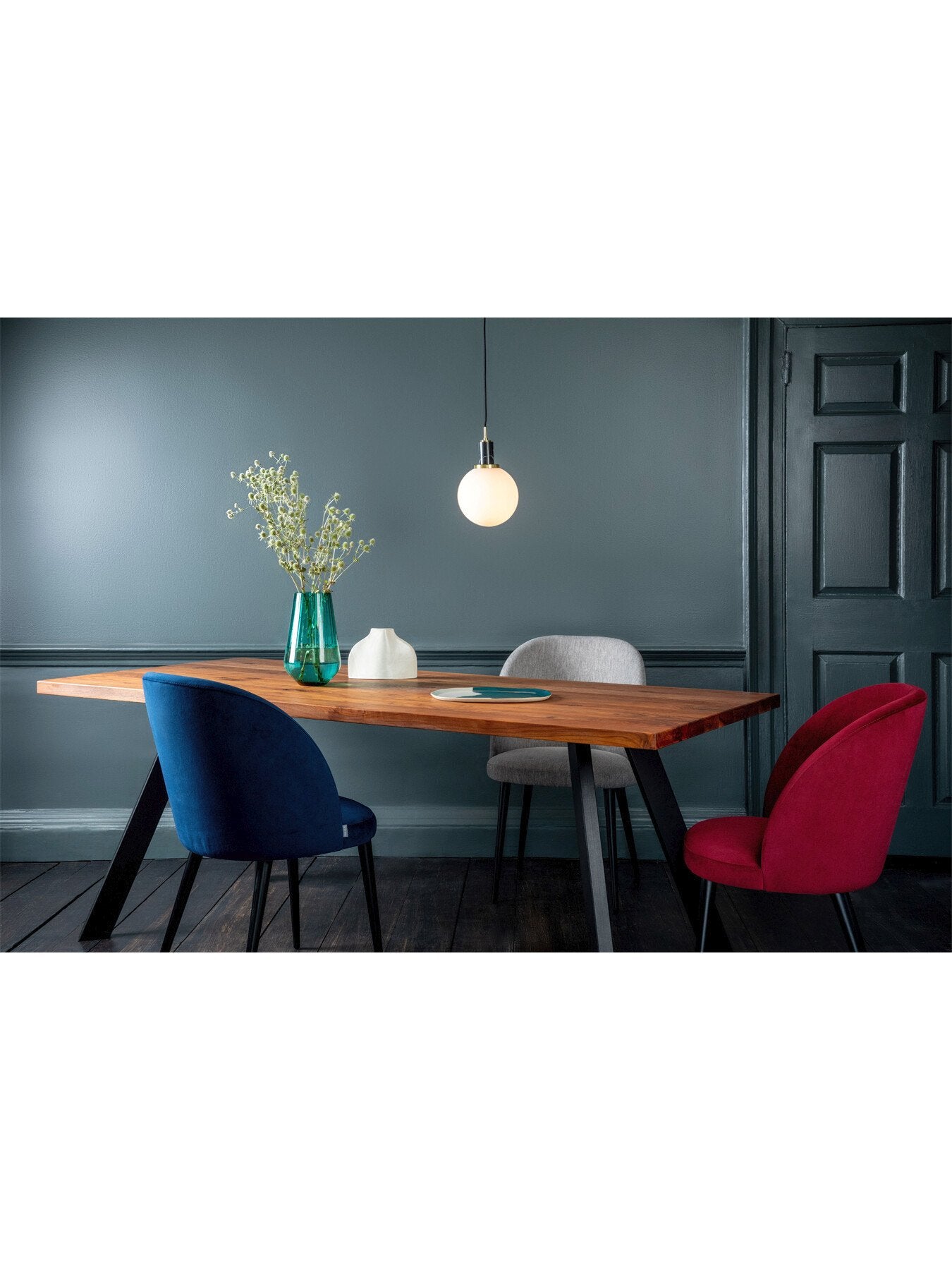 Austen Dining Chair Plush Velvet Black