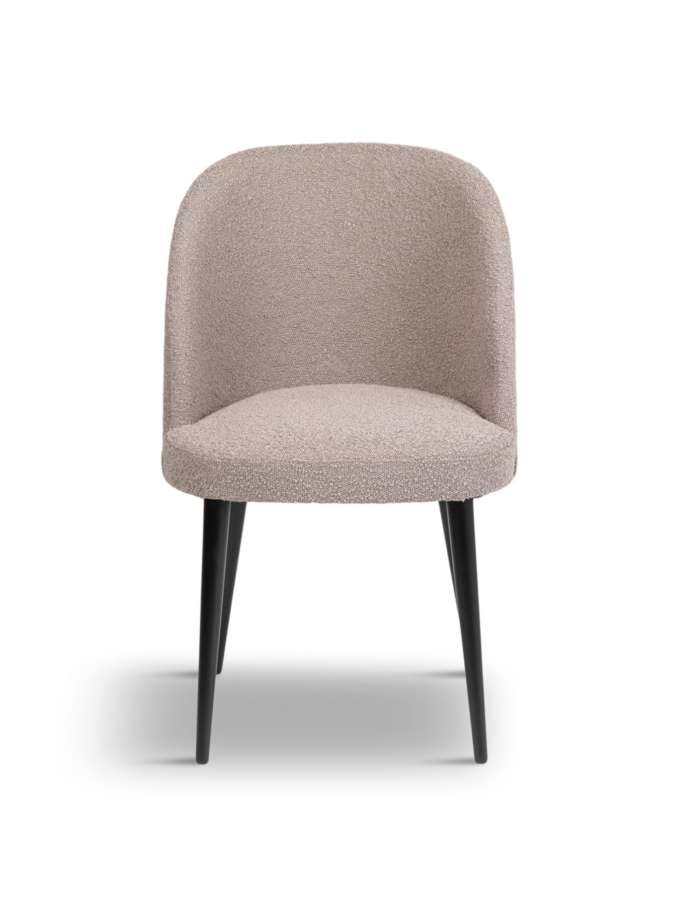 Austen Dining Chair Plush Velvet Asphalt Black Leg