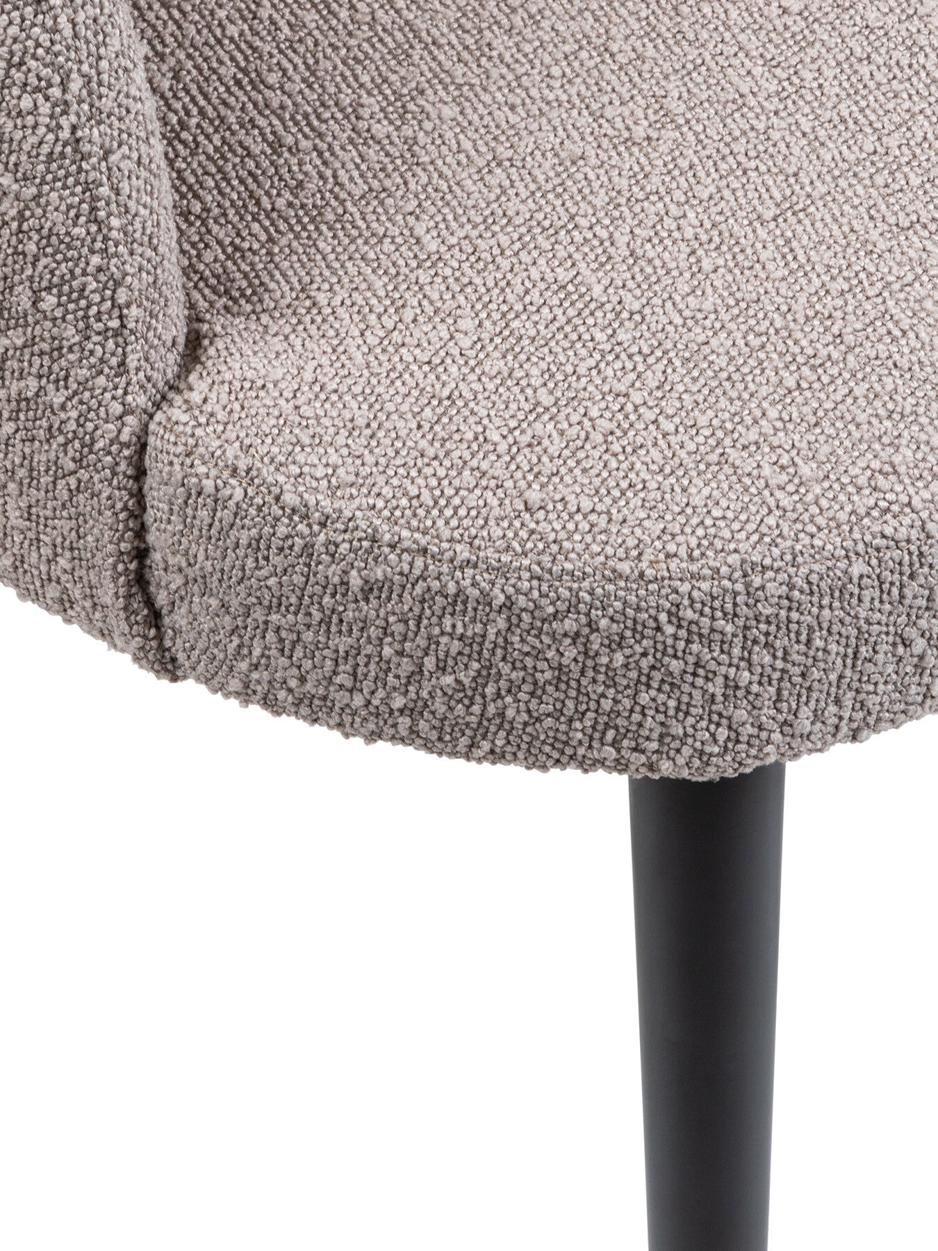 Austen Dining Chair Plush Velvet Asphalt Black Leg