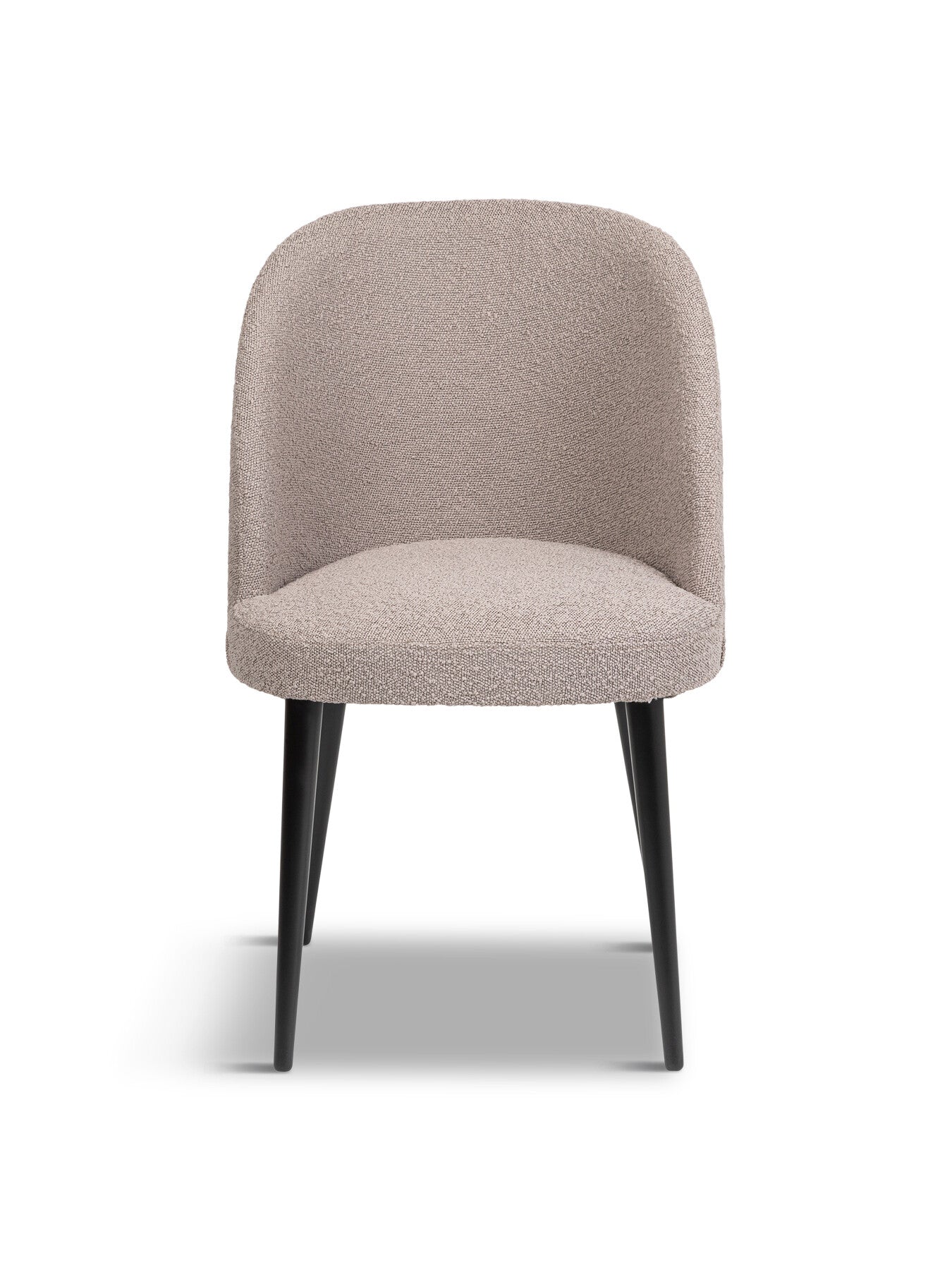 Austen Dining Chair Plush Velvet Asphalt Black Leg