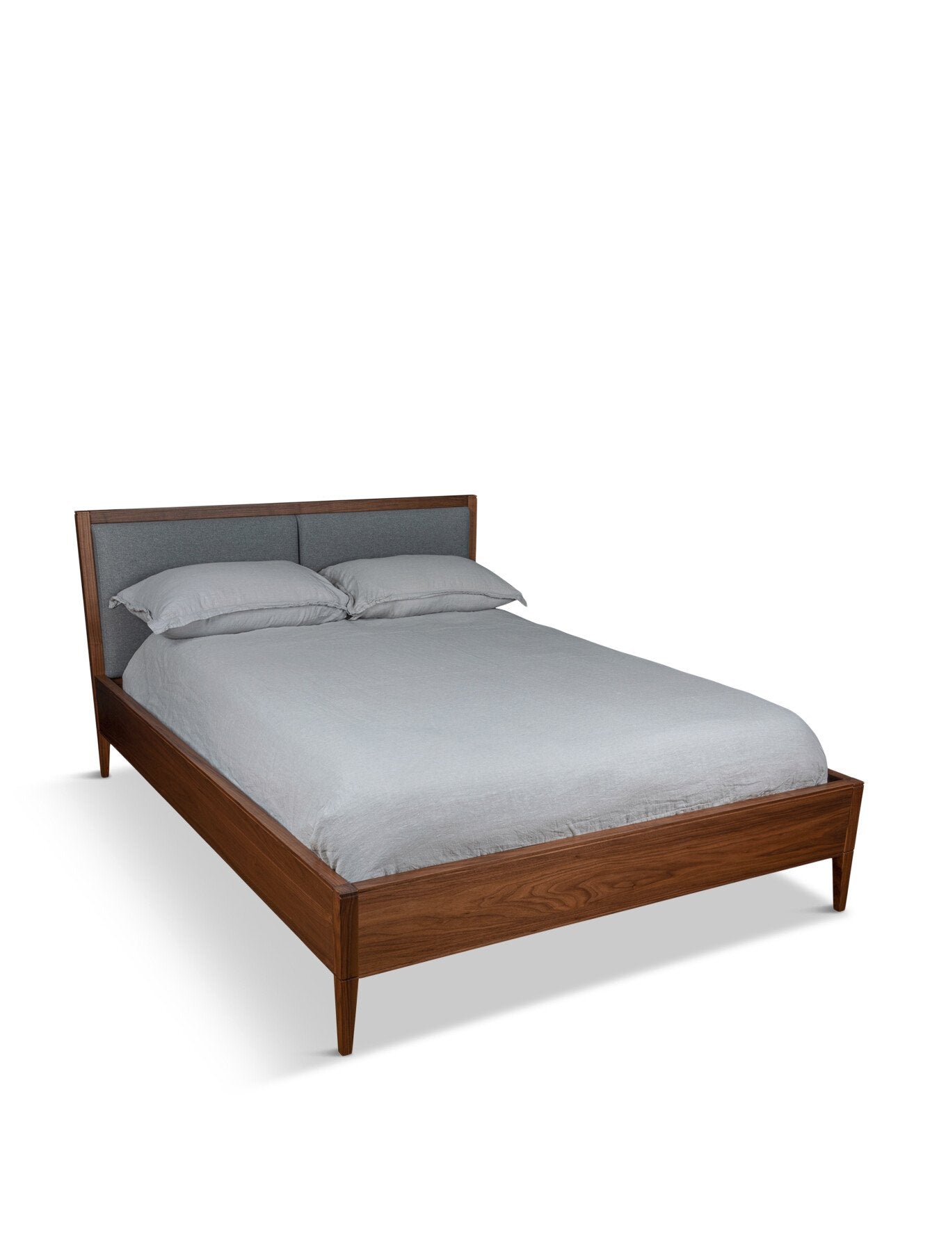Lars King Bed Grey/ Walnut