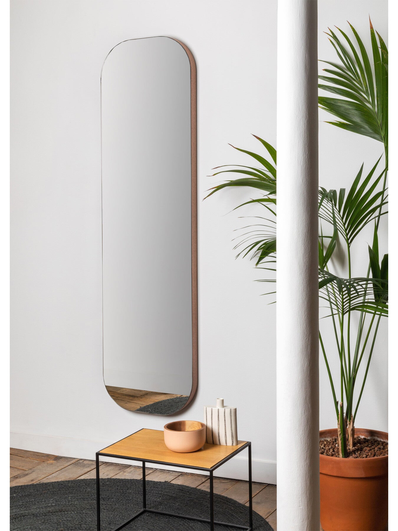 Orta Tall Mirror Walnut