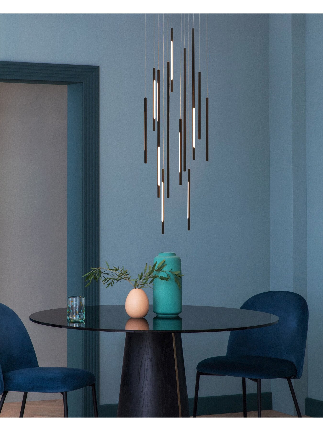 Totem Pedestal Dining Table Glass