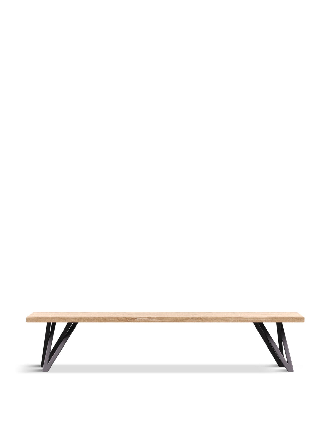 Vienna Bench White Oak Straight Edge