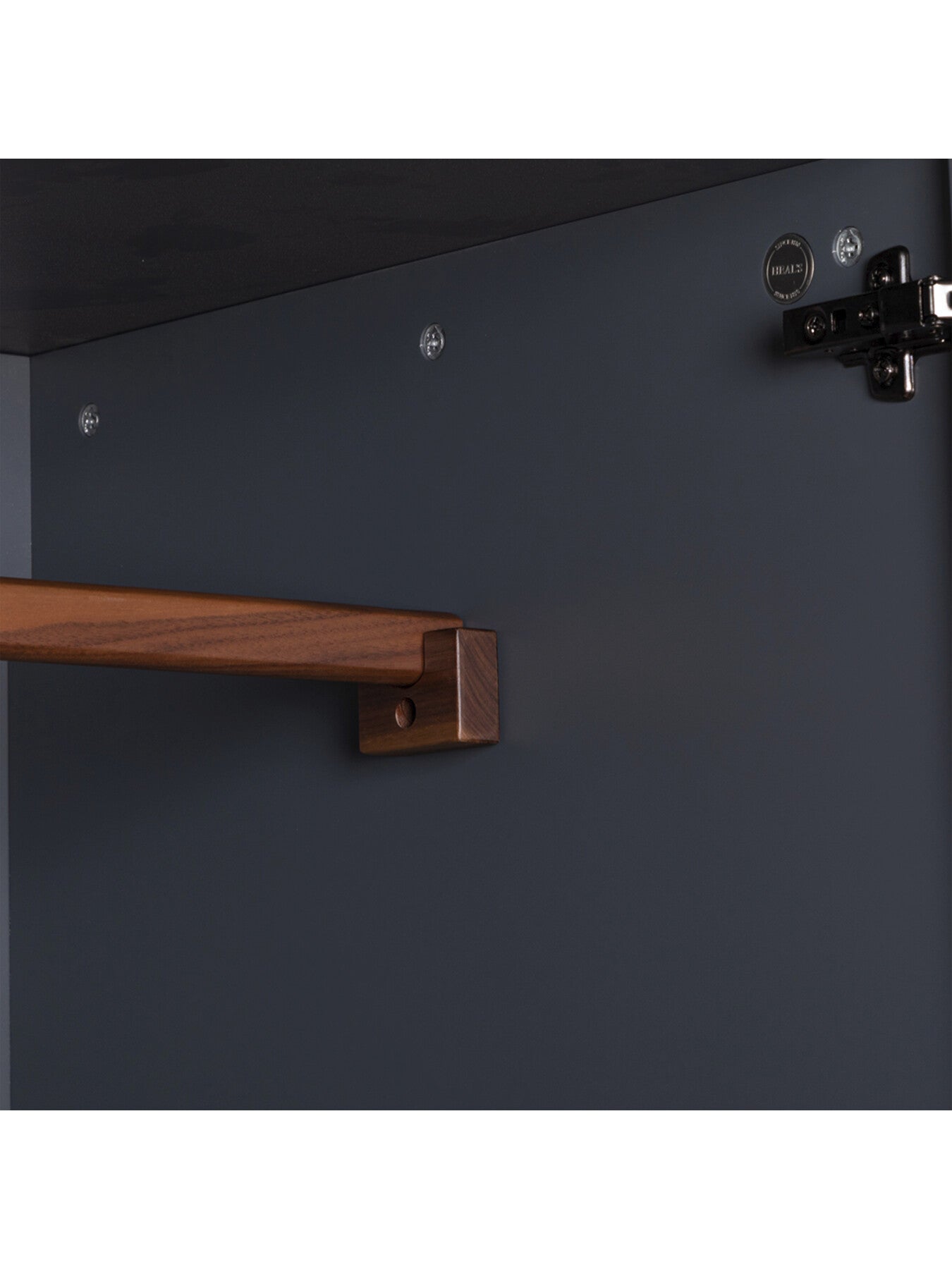 Lars Triple Wardrobe Grey/ Walnut