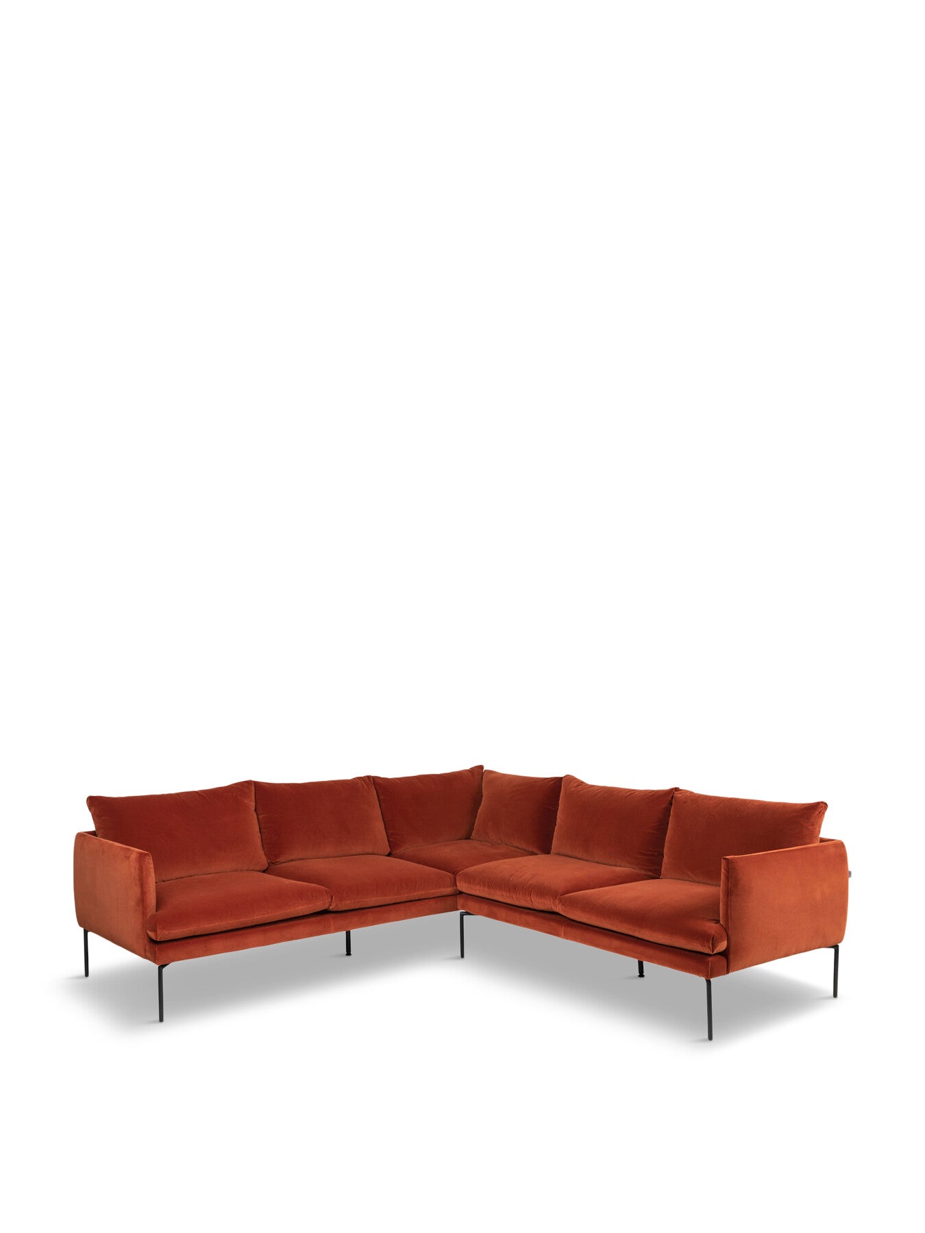 Matera Corner Sofa Nobilis Velvet Rust