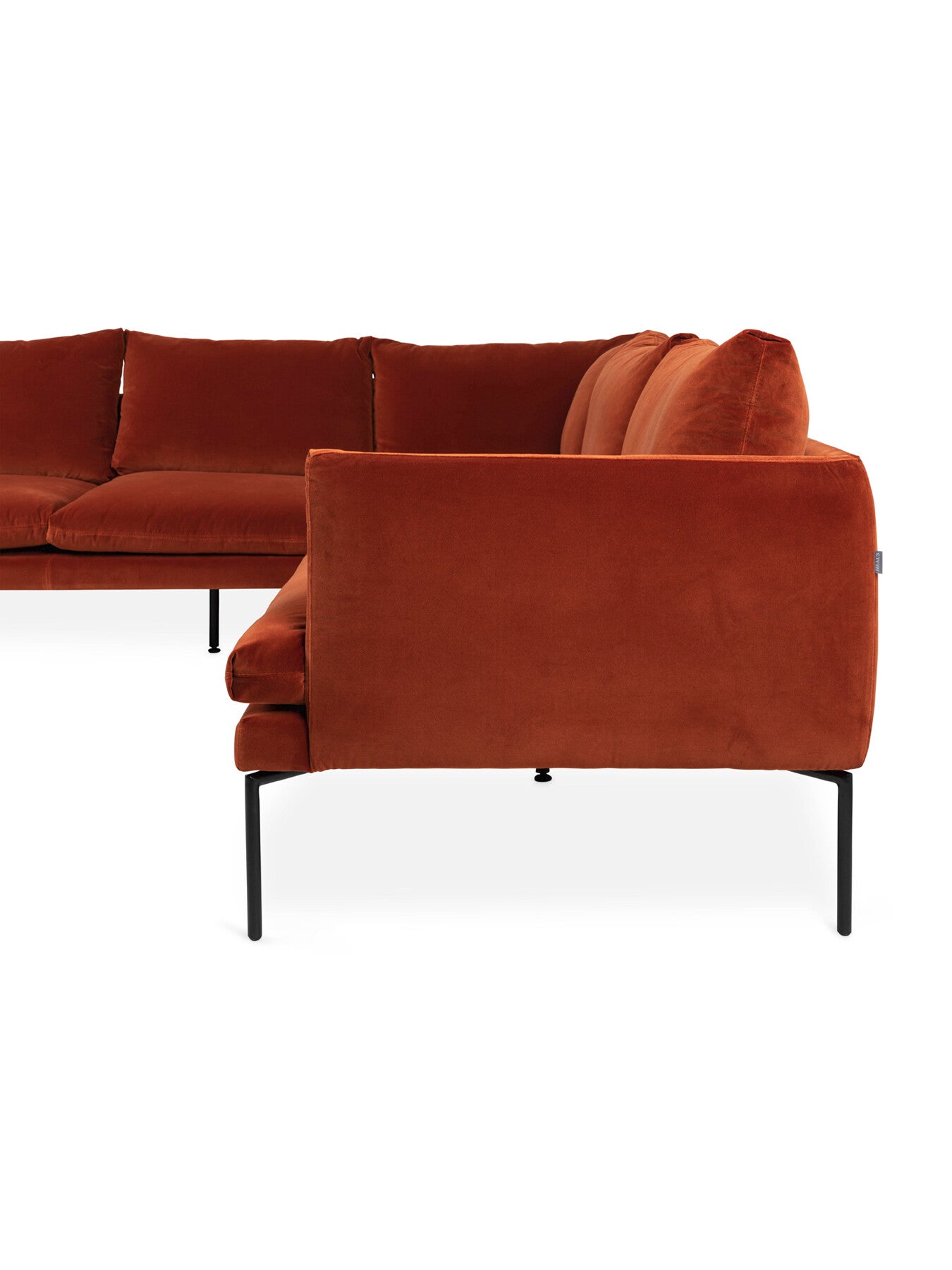 Matera Corner Sofa Nobilis Velvet Rust