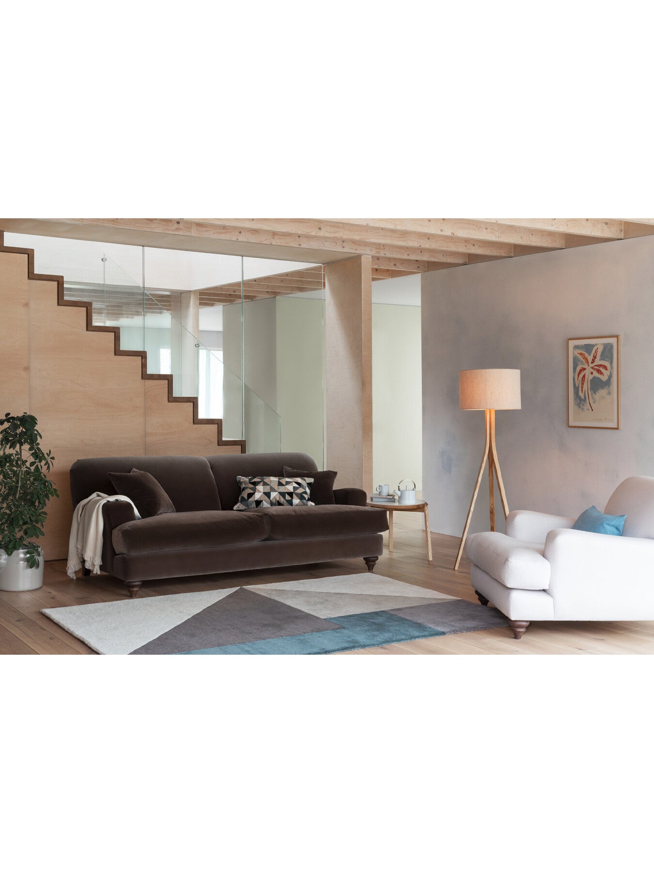 Baxter Wooden Floor Lamp with Shade