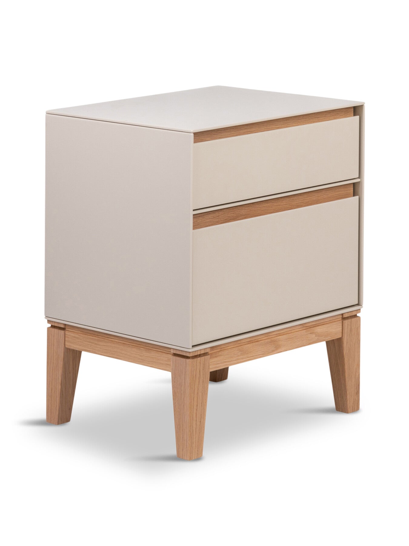 Lars Bedside Table Cashmere and Oak