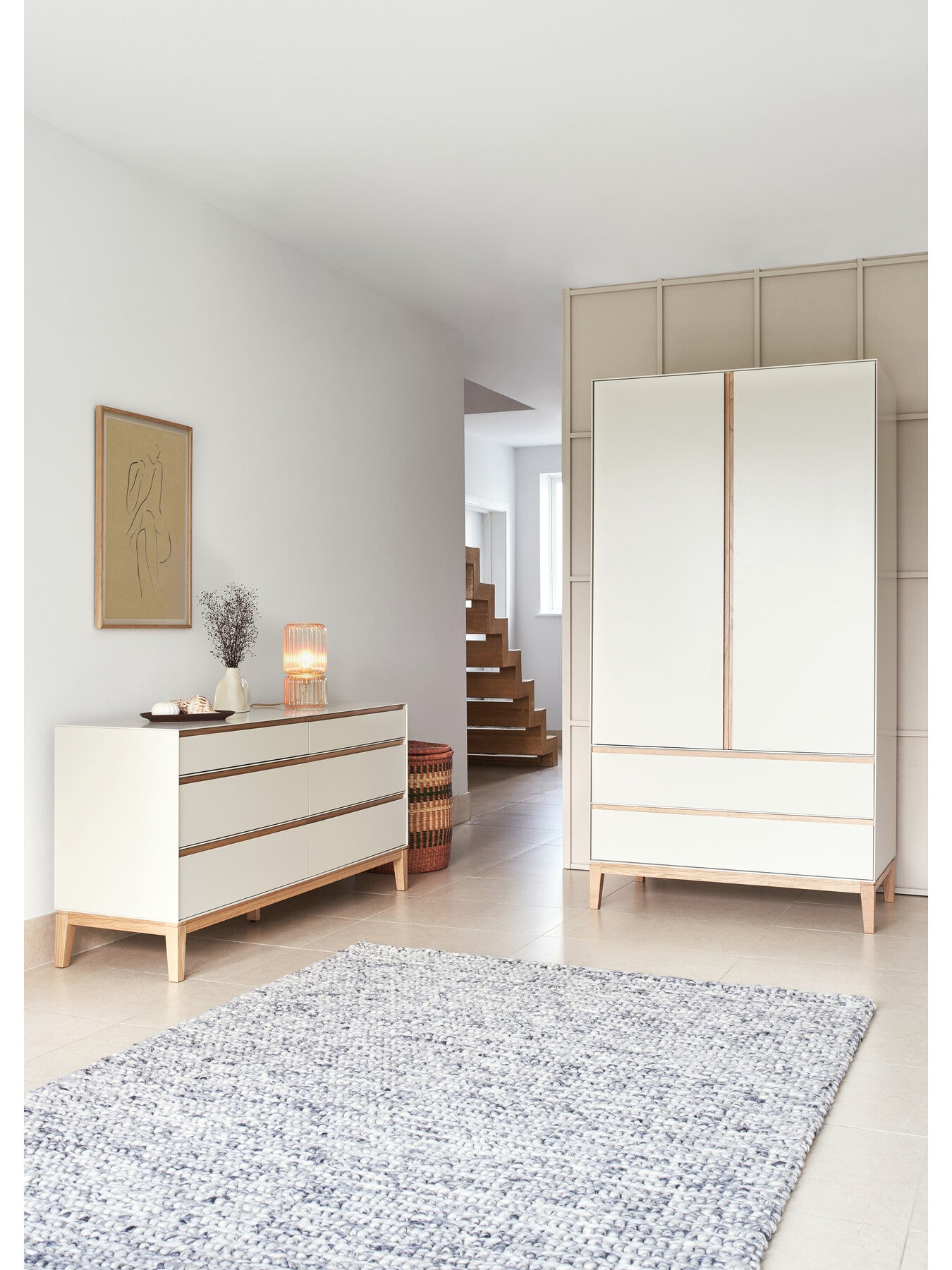 Lars Wardrobe Cashmere and Oak