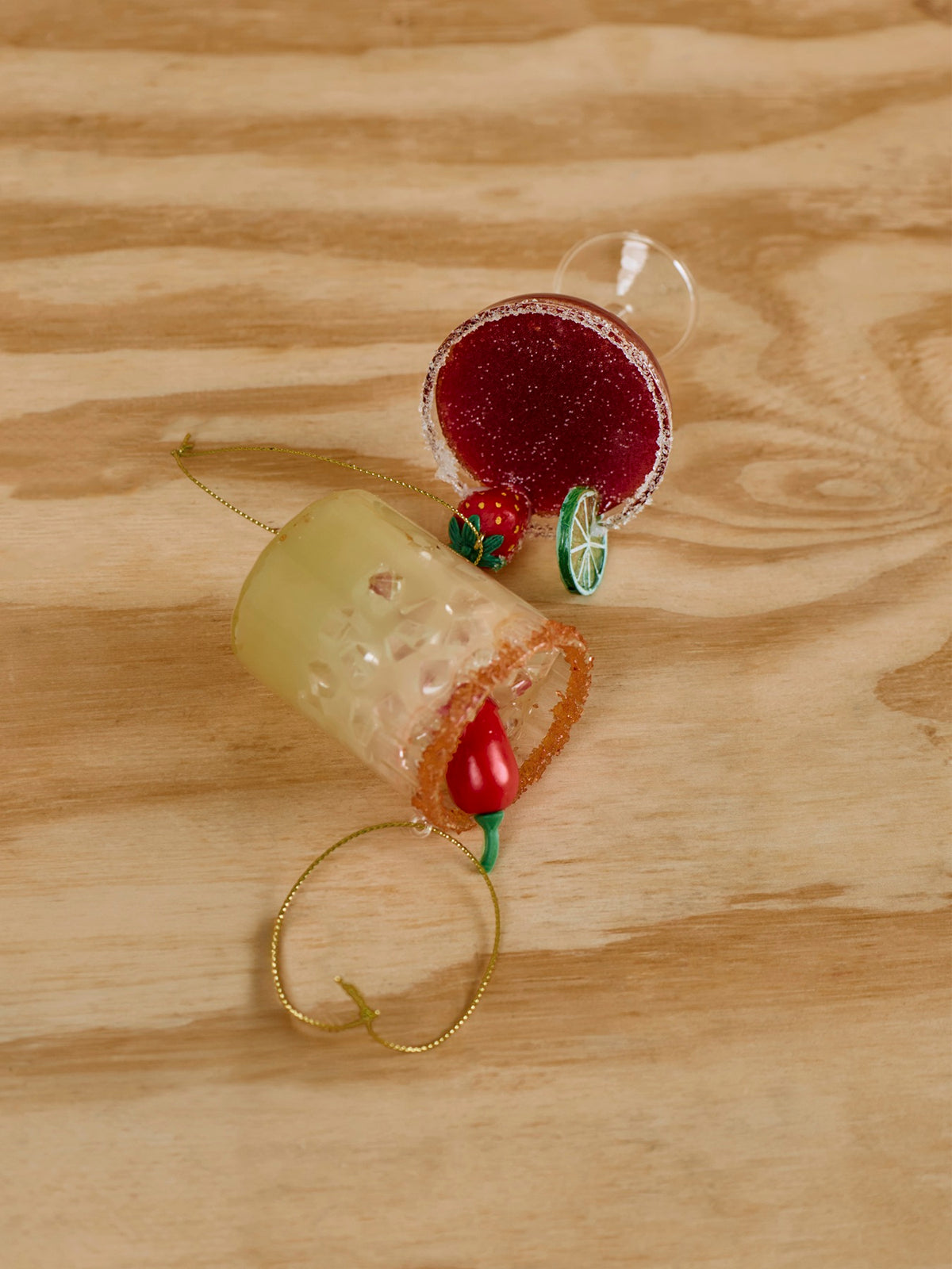 Spicy Picante Cocktail Glass Christmas Hanging Decoration 7cm