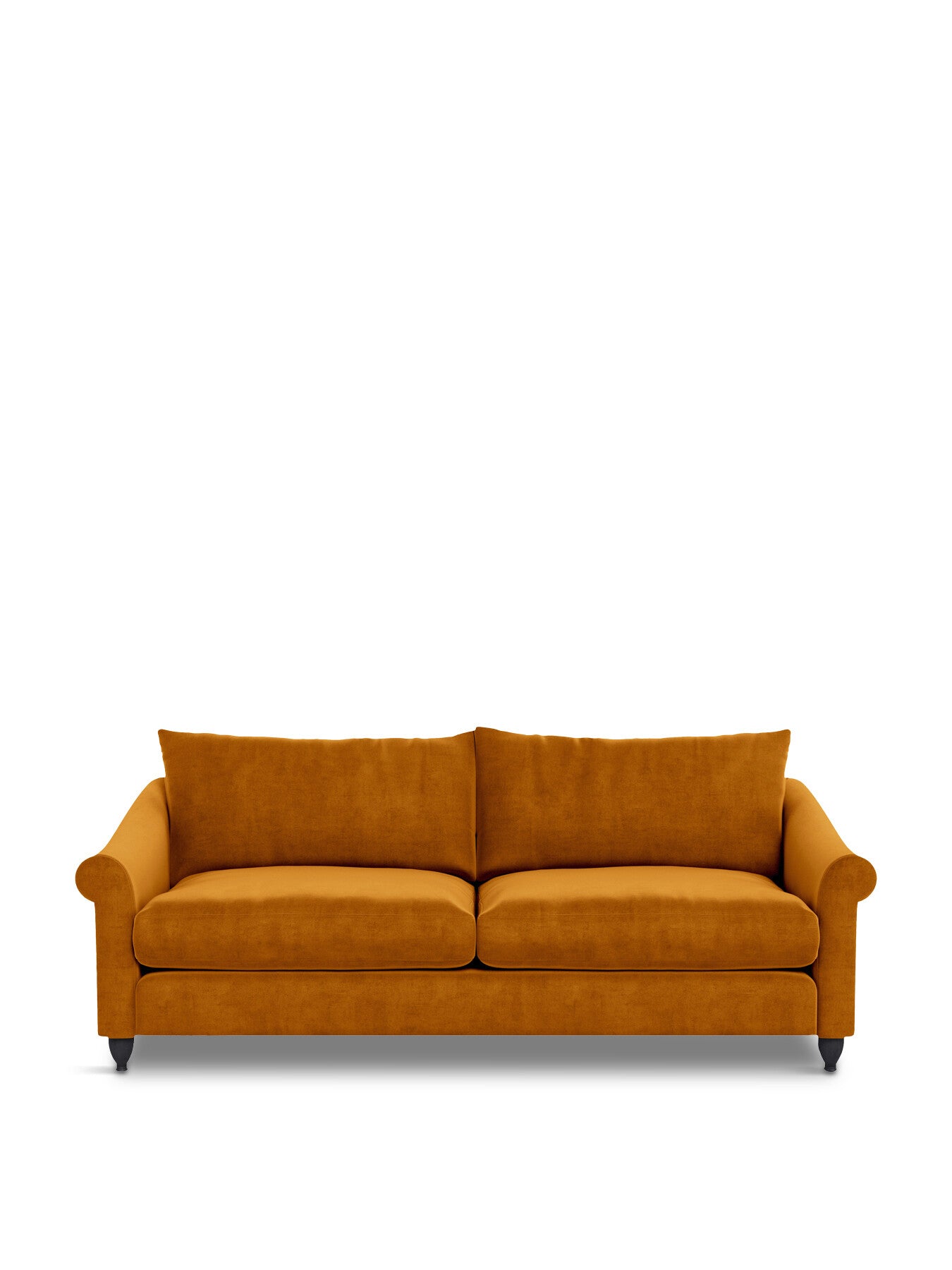 Devon 4 Seater Sofa Smart Luxe Velvet Cognac