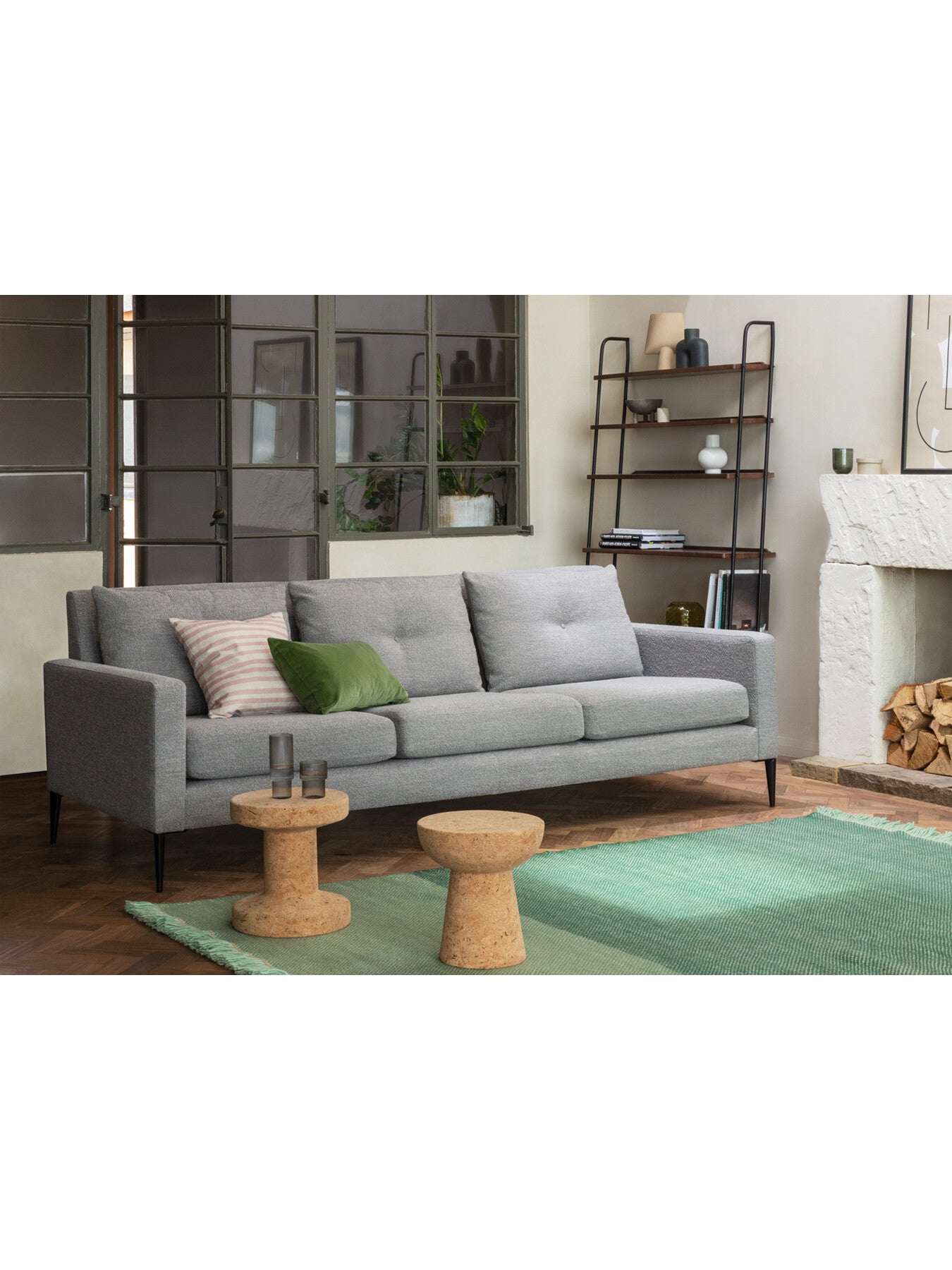 Brunel 4 Seater Boucle Steel