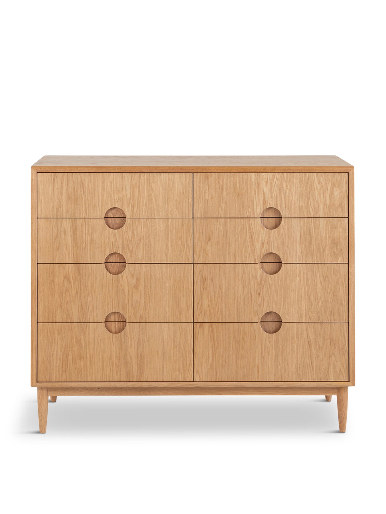 Amira 8 Drawer Wide Chest Oak