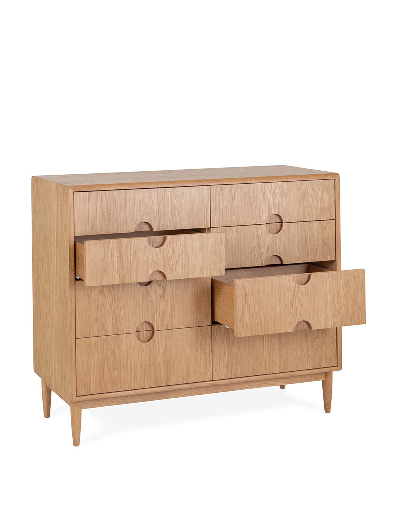 Amira 8 Drawer Wide Chest Oak