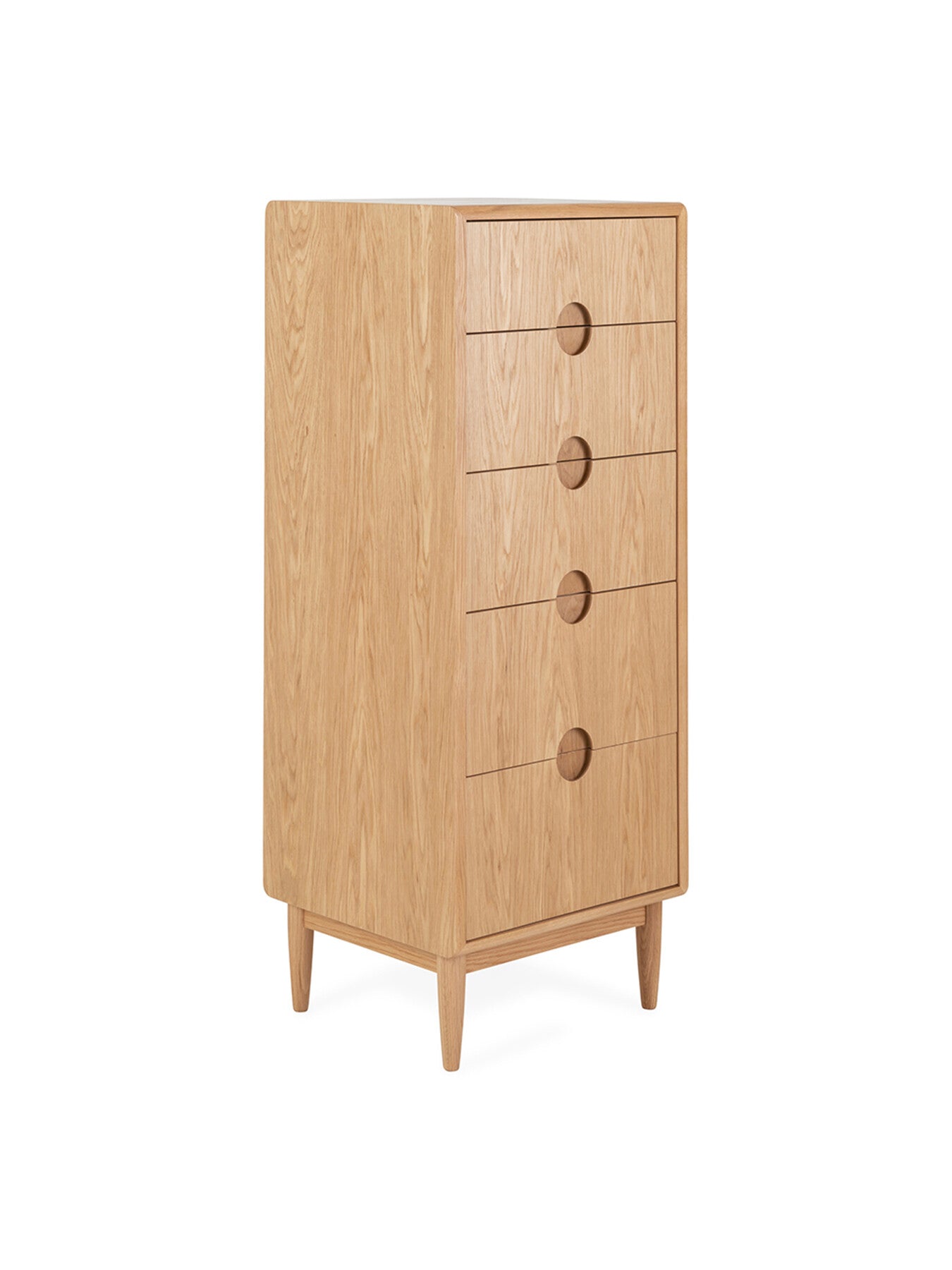 Amira 5 Drawer Tall Chest Oak