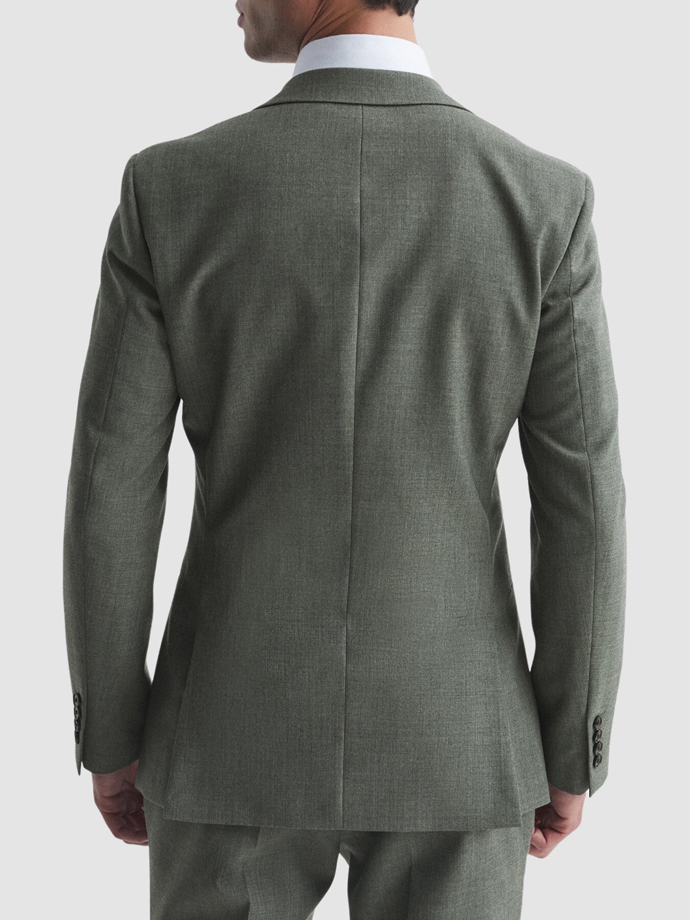 Firm  Single Breasted Slim Fit Wool Blazer
