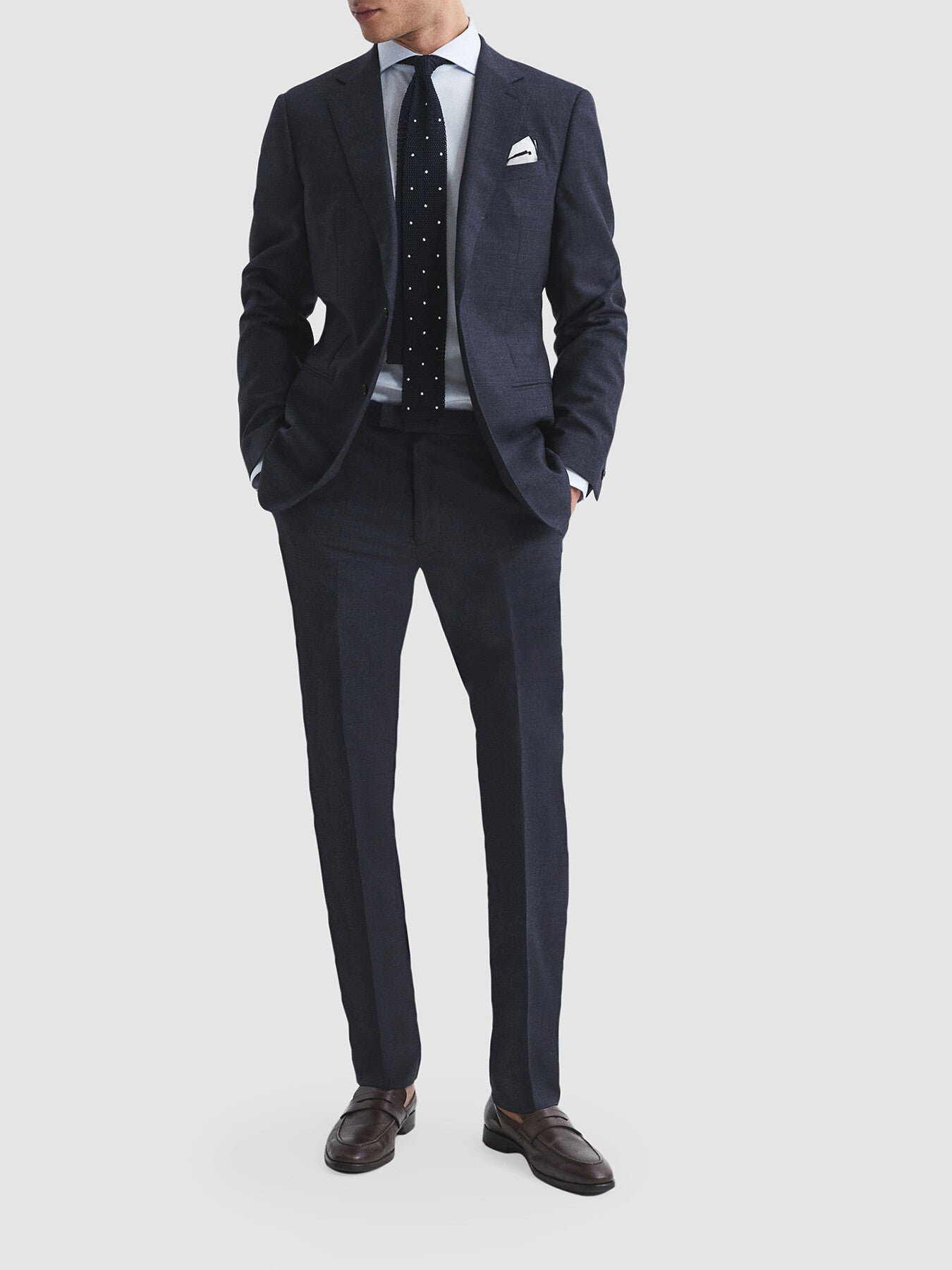 Dunn Slim Fit Wool Textured Single Breasted Blazer