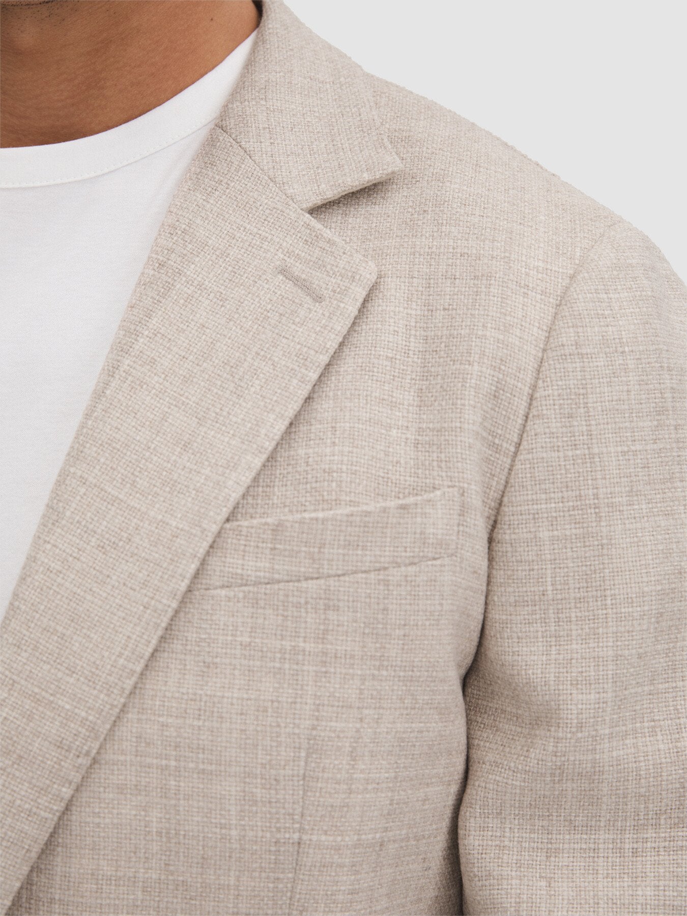 Attire Slim Fit Textured Wool Blend Blazer