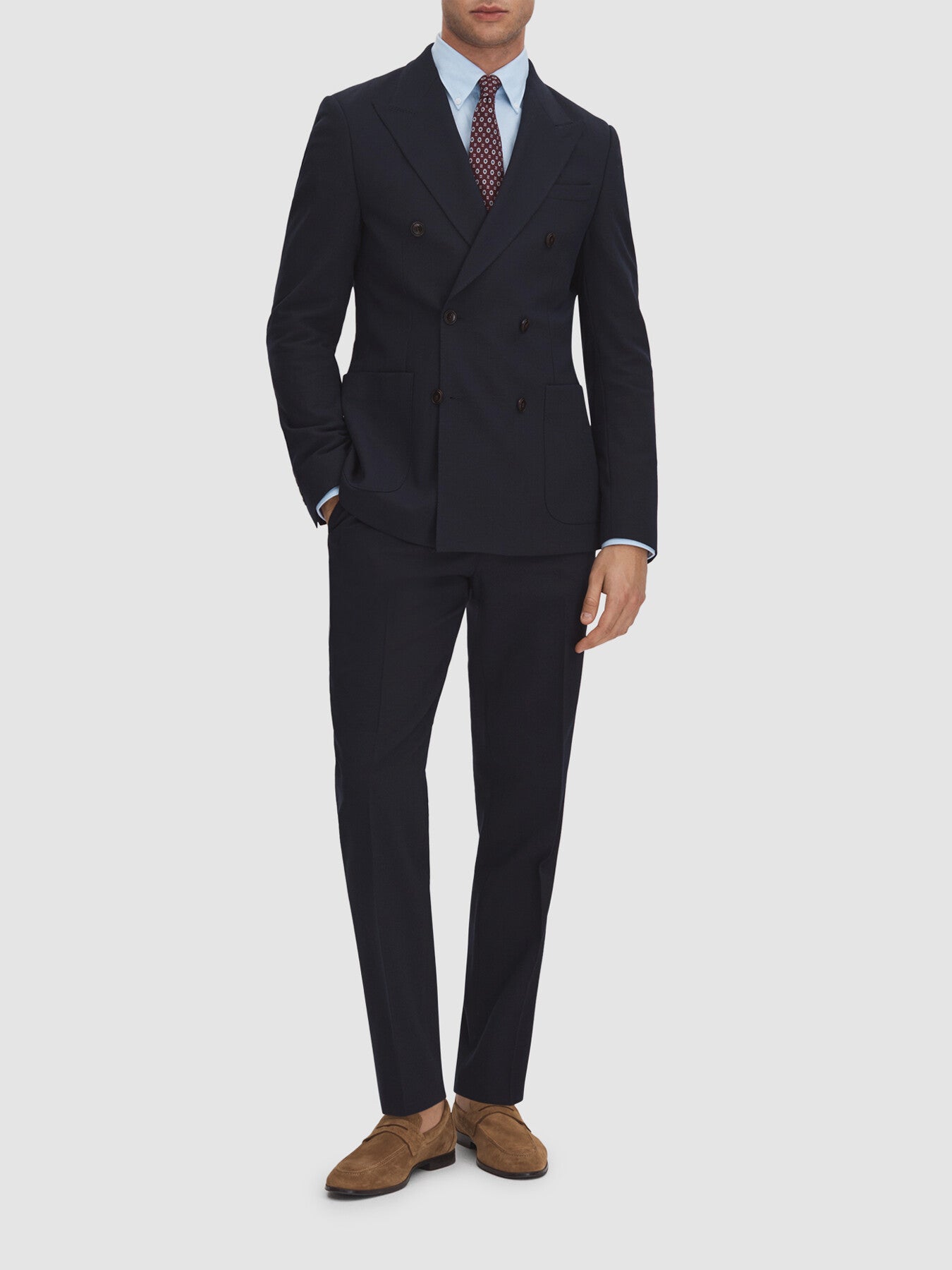 Navy BlueBelmont Slim Fit Double Breasted Blazer