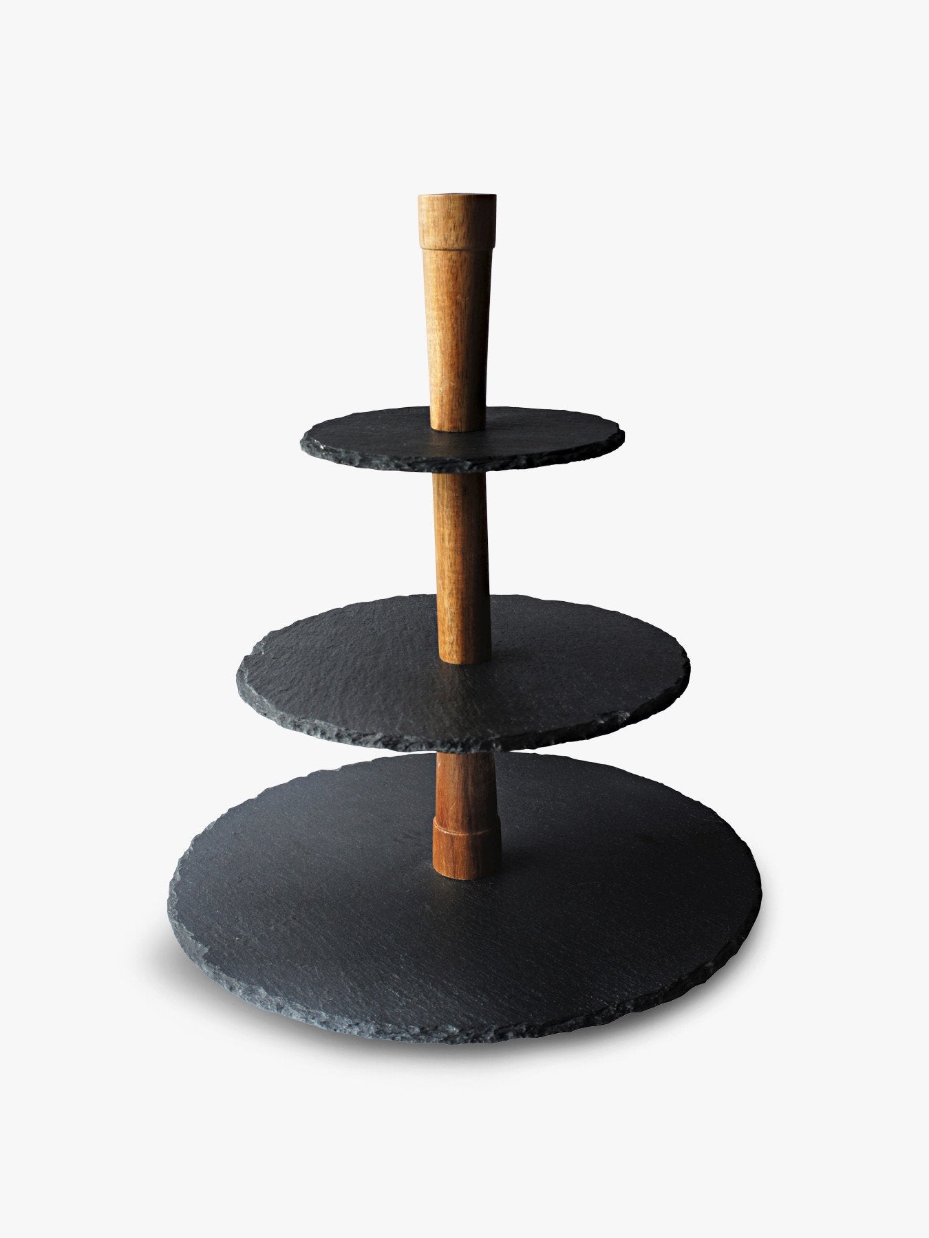 Slate Wood Cheese Serving Tower
