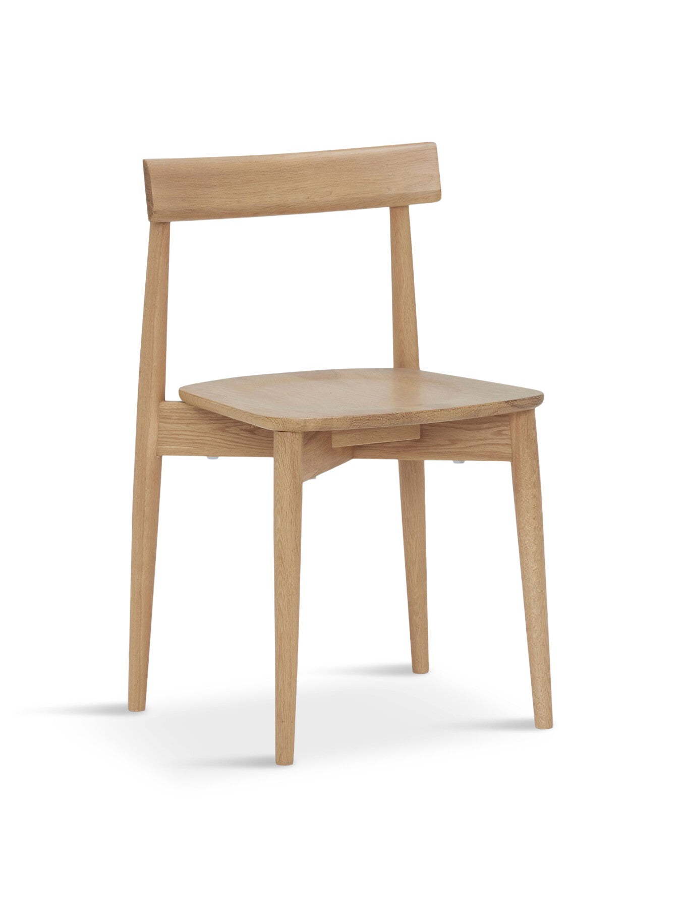 Neutral Ava Neutral Wood Open Back Dining Chair
