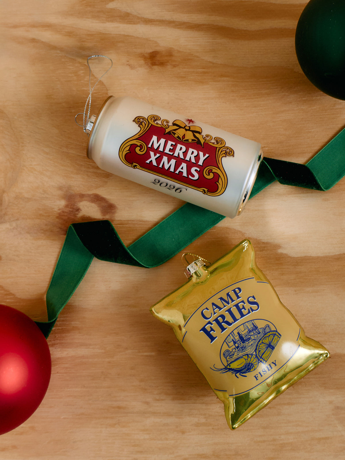 Beer Can Glass Christmas Decoration 11cm