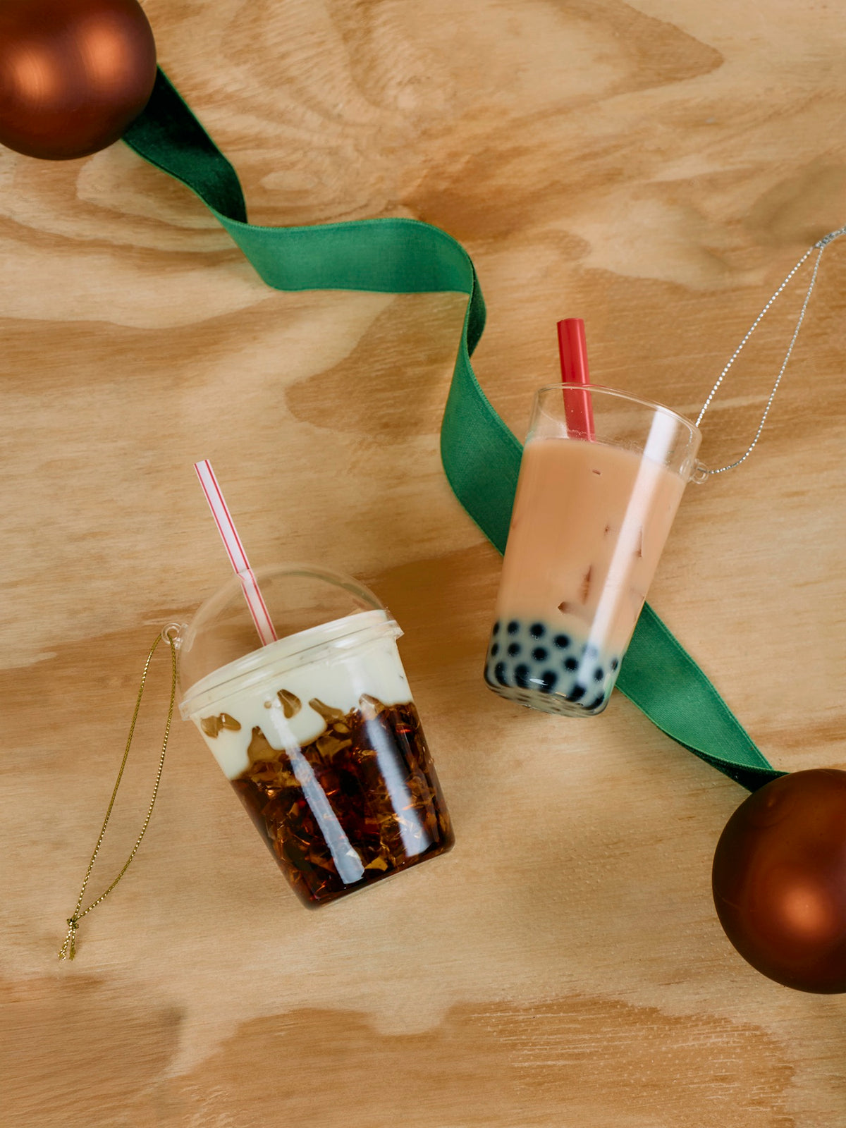 Iced Coffee Glass Christmas Hanging Decoration 12cm