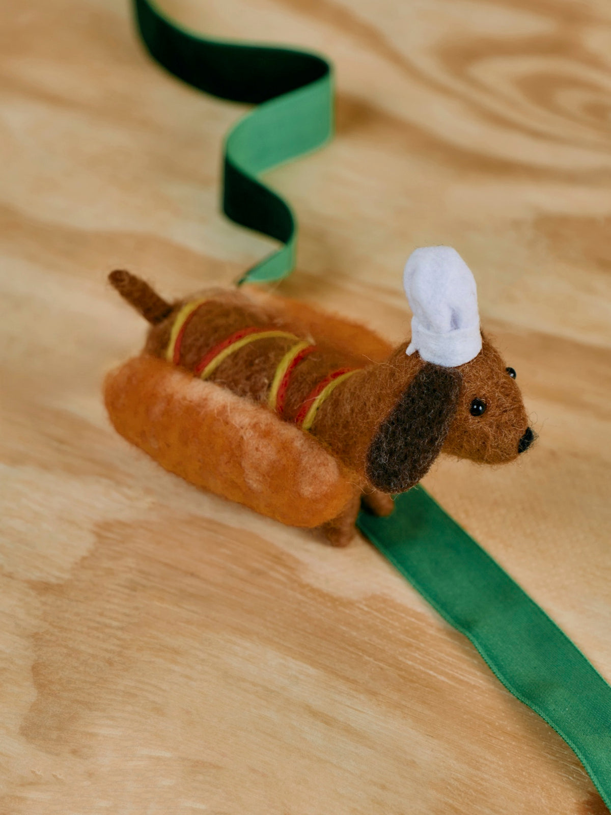 Hot Sausage Dog Felt Christmas Decoration