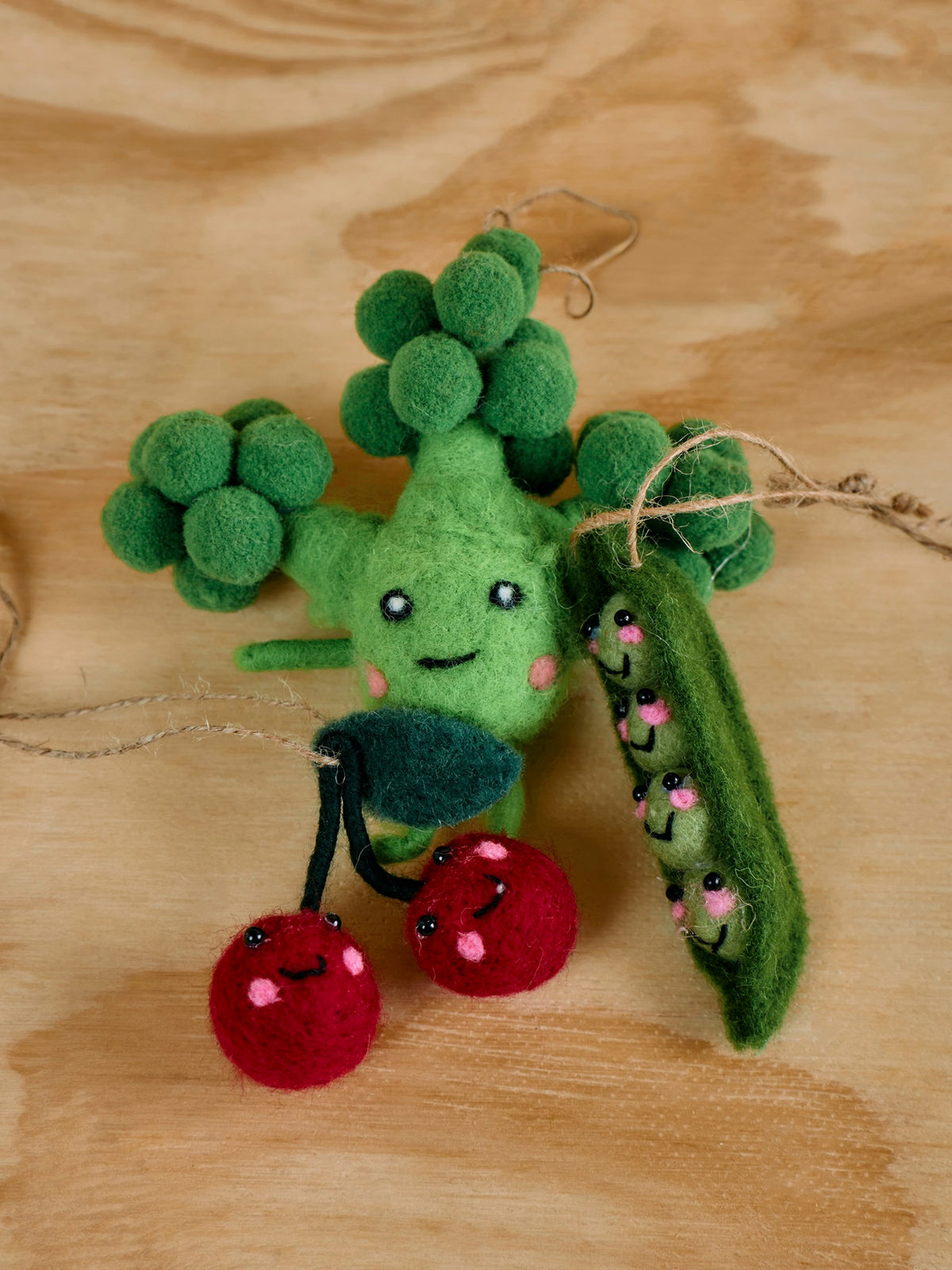 Broccoli Felt Christmas Hanging Decoration