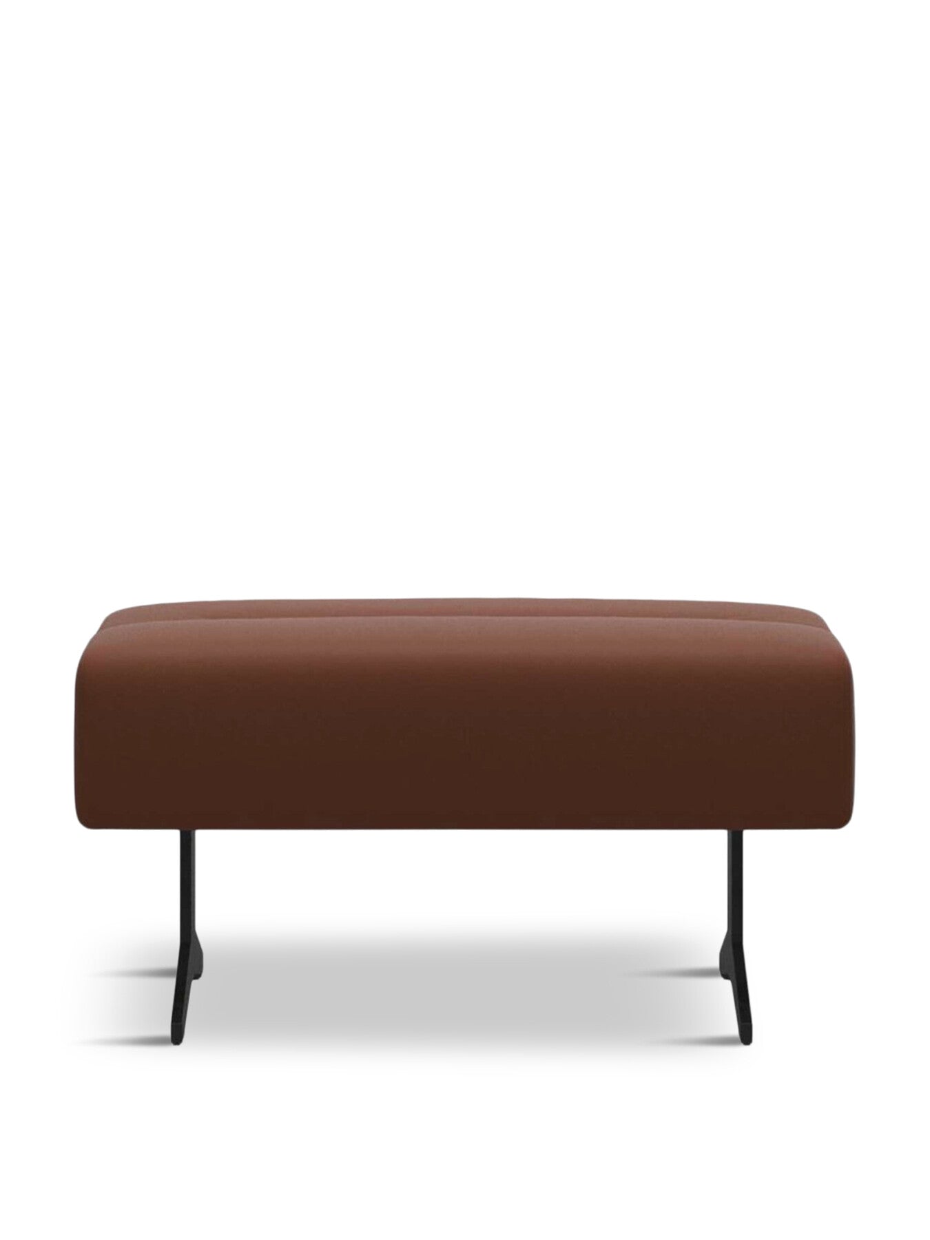 Stella Brown Leather Large Ottoman
