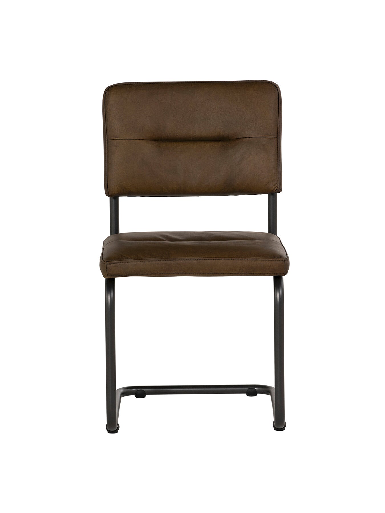 Brown Byron Brown Leather Tufted Dining Chair
