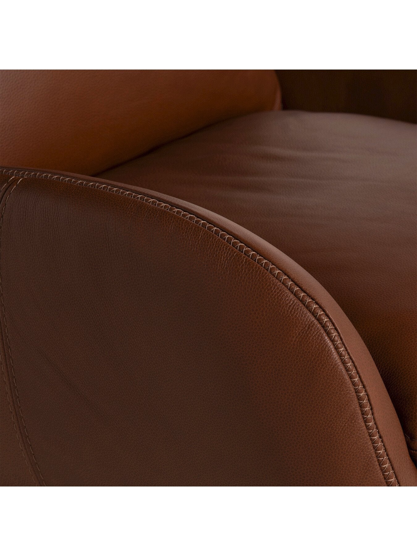 Uma Brown Leather Swivel Armchair