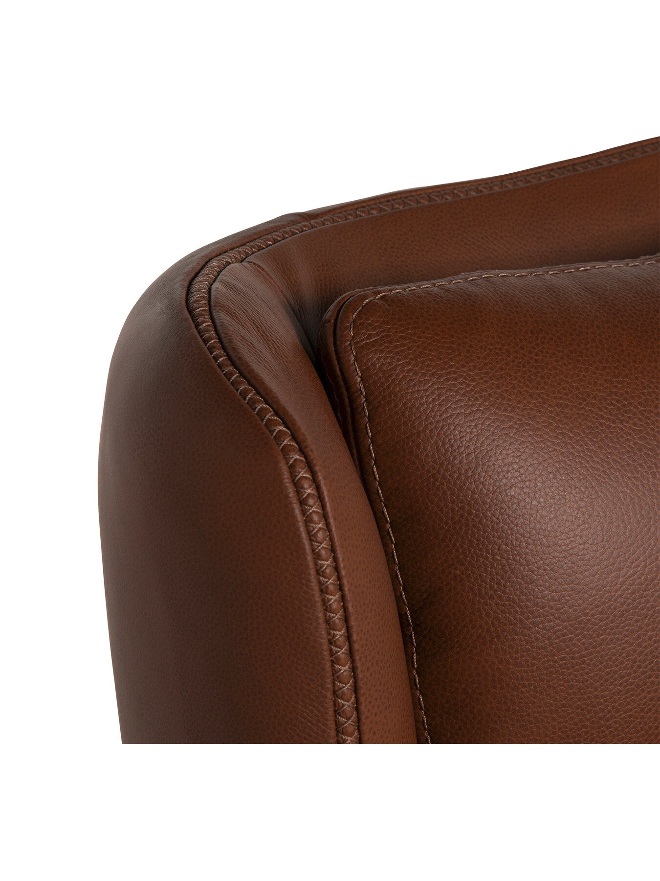 Uma Brown Leather Swivel Armchair