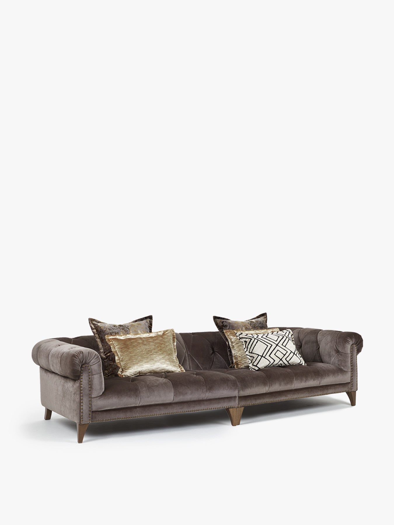 Luisa Deep 4 Seater Sofa Split in Oracle Chocolate