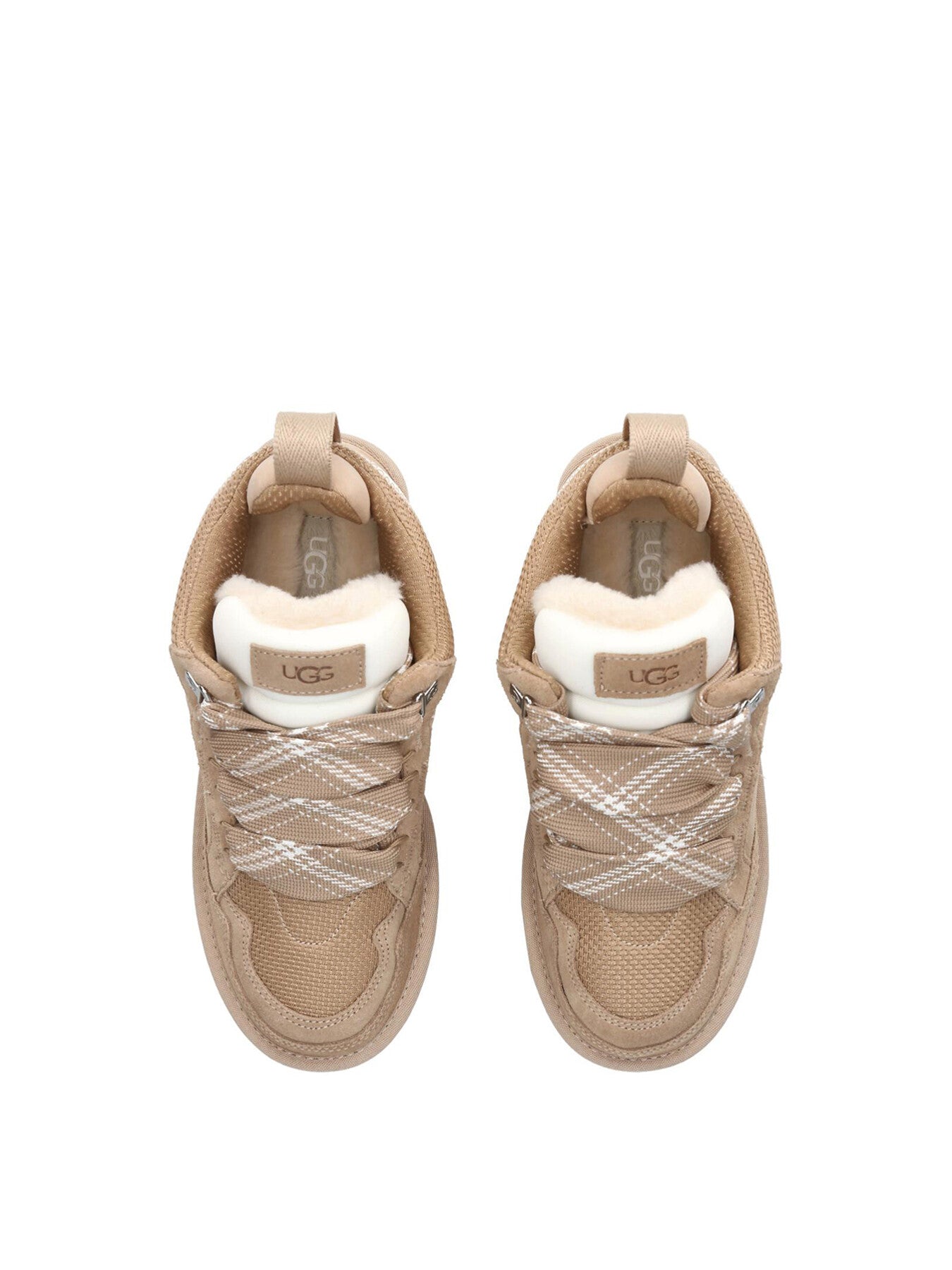 Womens Lowmel Suede Lace Up Trainers Sand