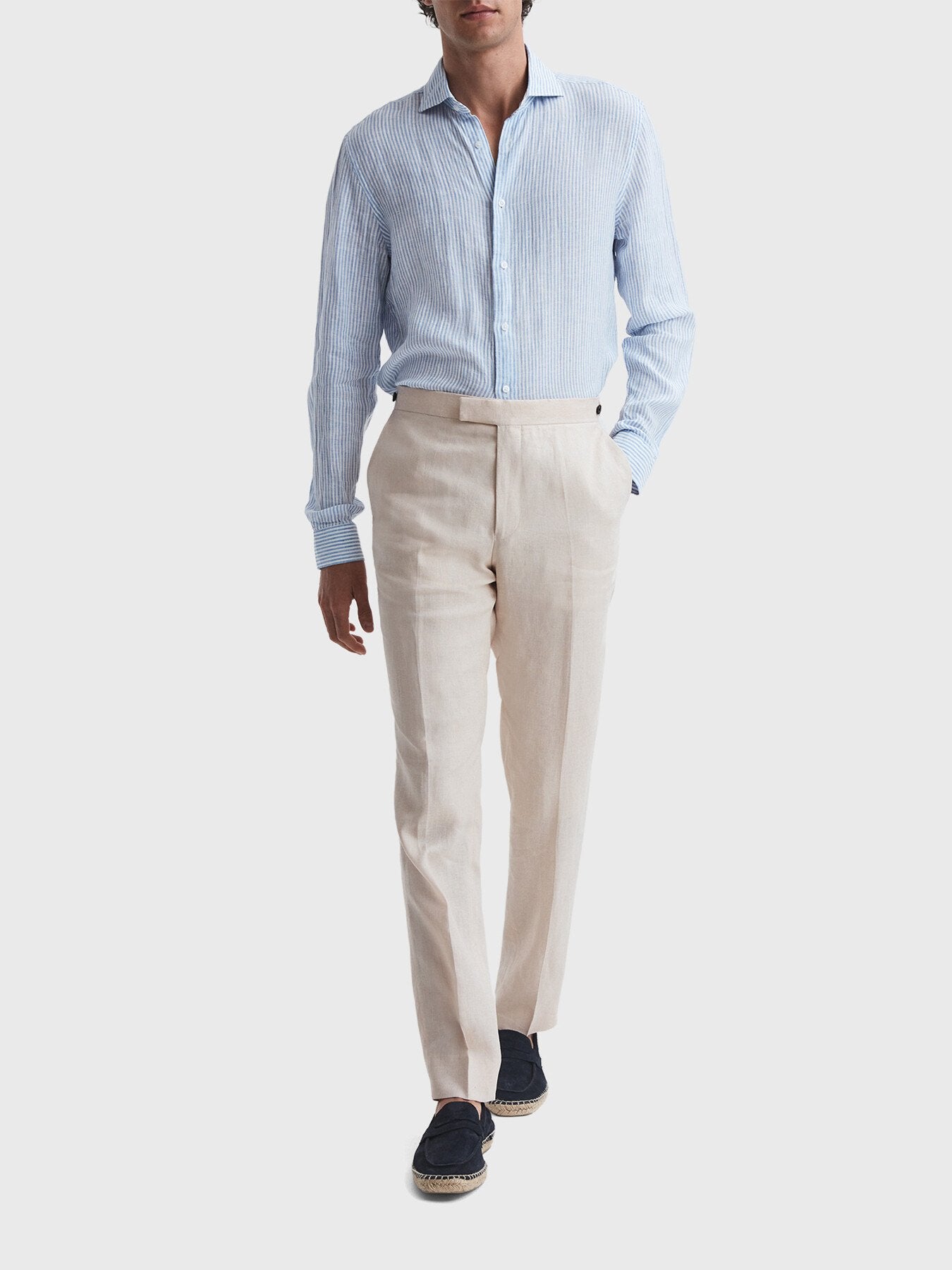 Kin Slim Fit Linen Trousers