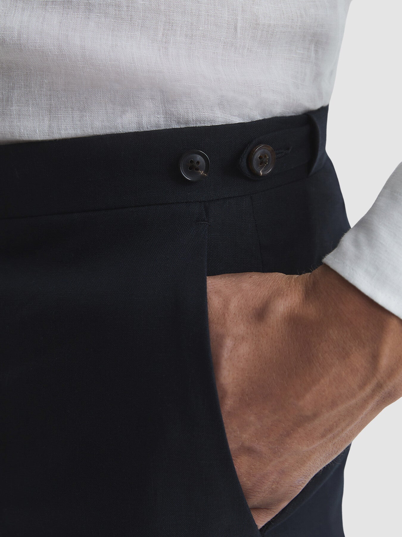 Kin Slim Fit Linen Trousers