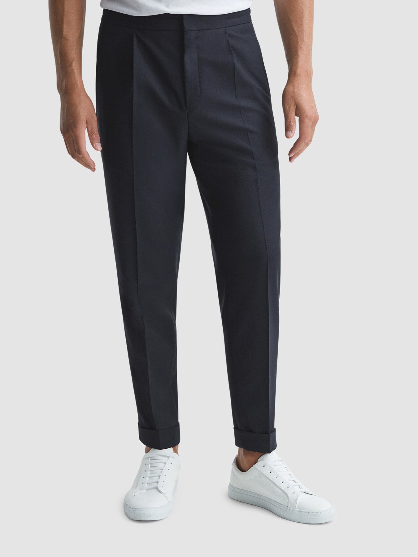Brighton Relaxed Pleated Tapered Trousers