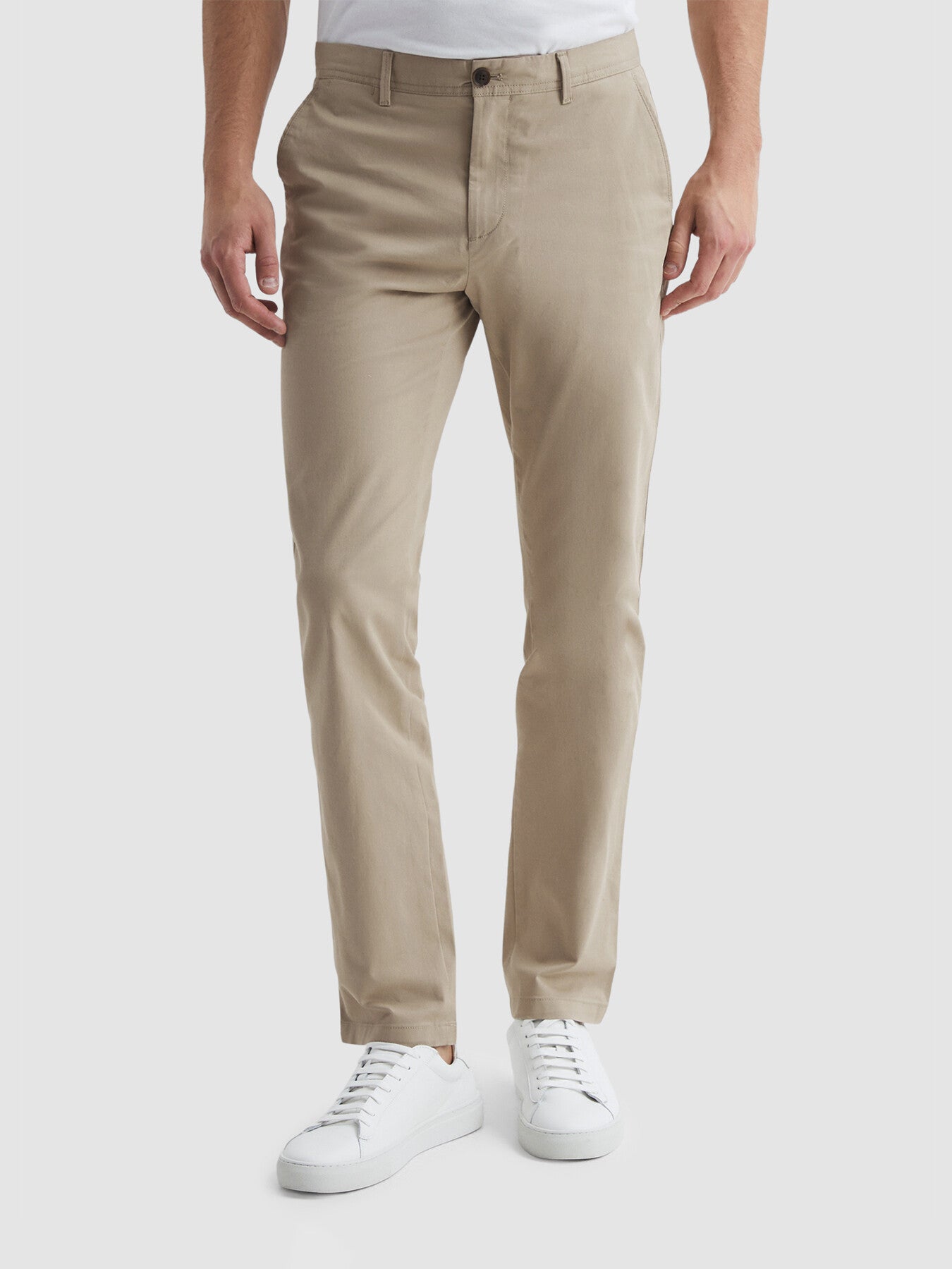 Pitch Slim Fit Washed Cotton Blend Chinos