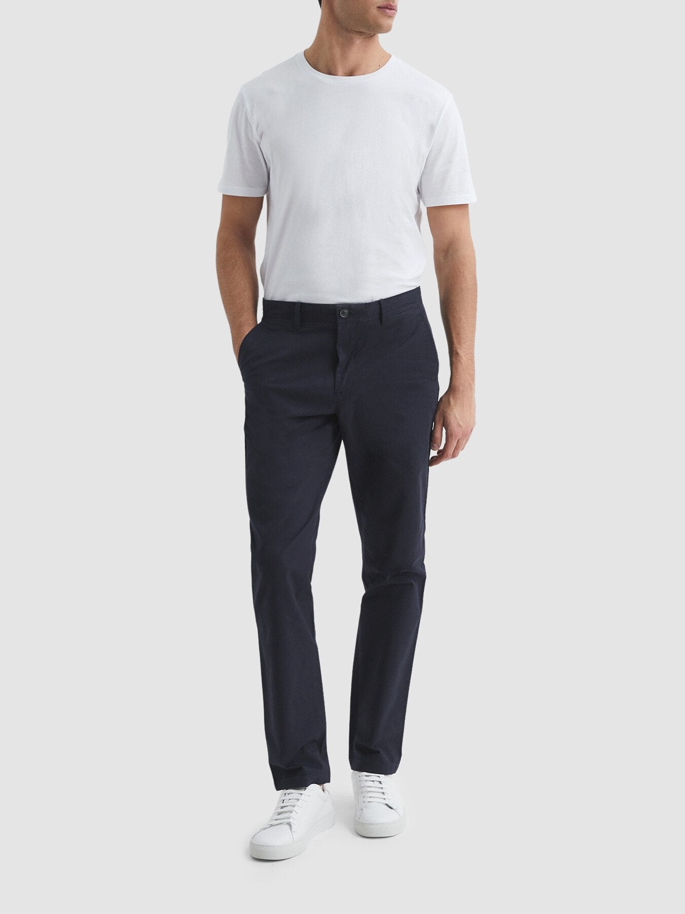 Pitch Slim Fit Washed Cotton Blend Chinos