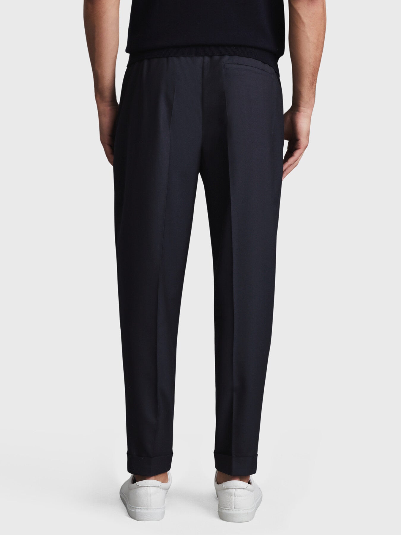 Navy BlueBrighton Relaxed Rolled Hem Trousers
