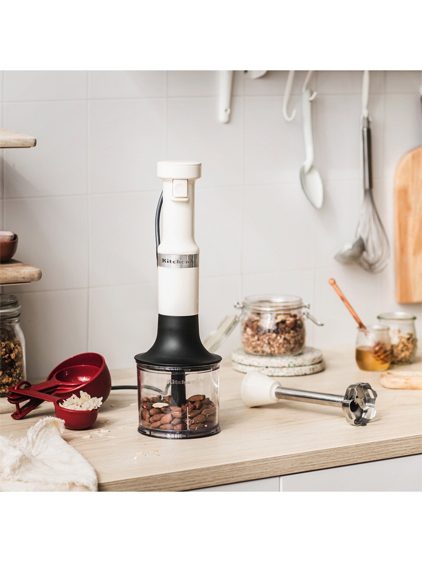 KitchenAid Corded Hand Blender Almond Cream