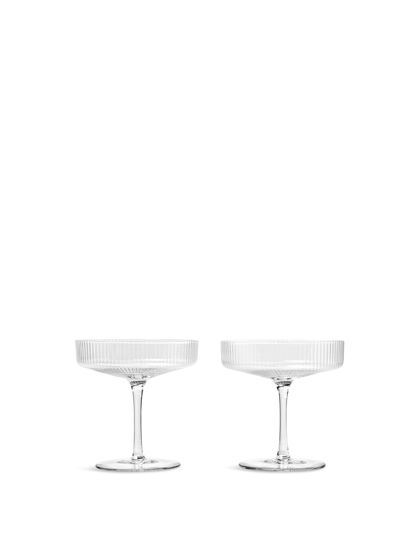 Ripple Champagne Saucers - Set of 2