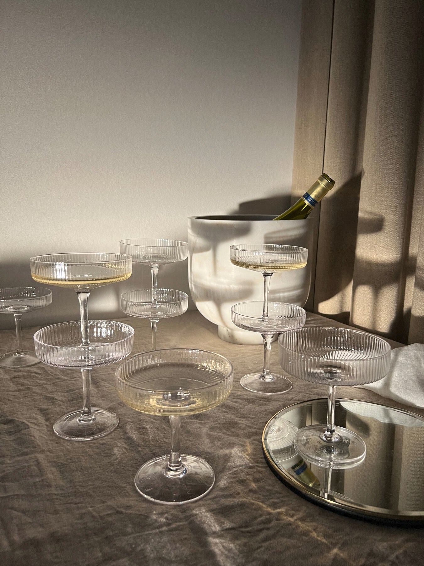 Ripple Champagne Saucers - Set of 2