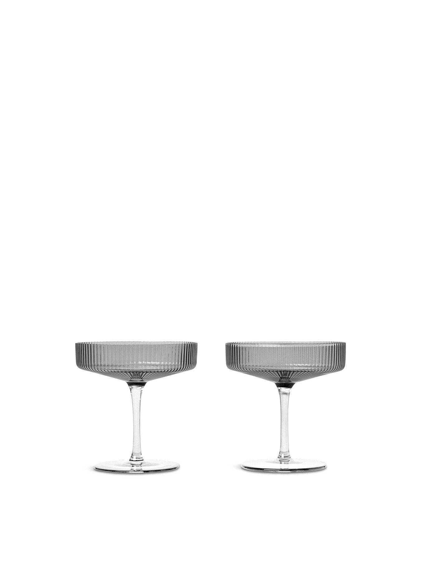 Ripple Champagne Saucers - Set of 2