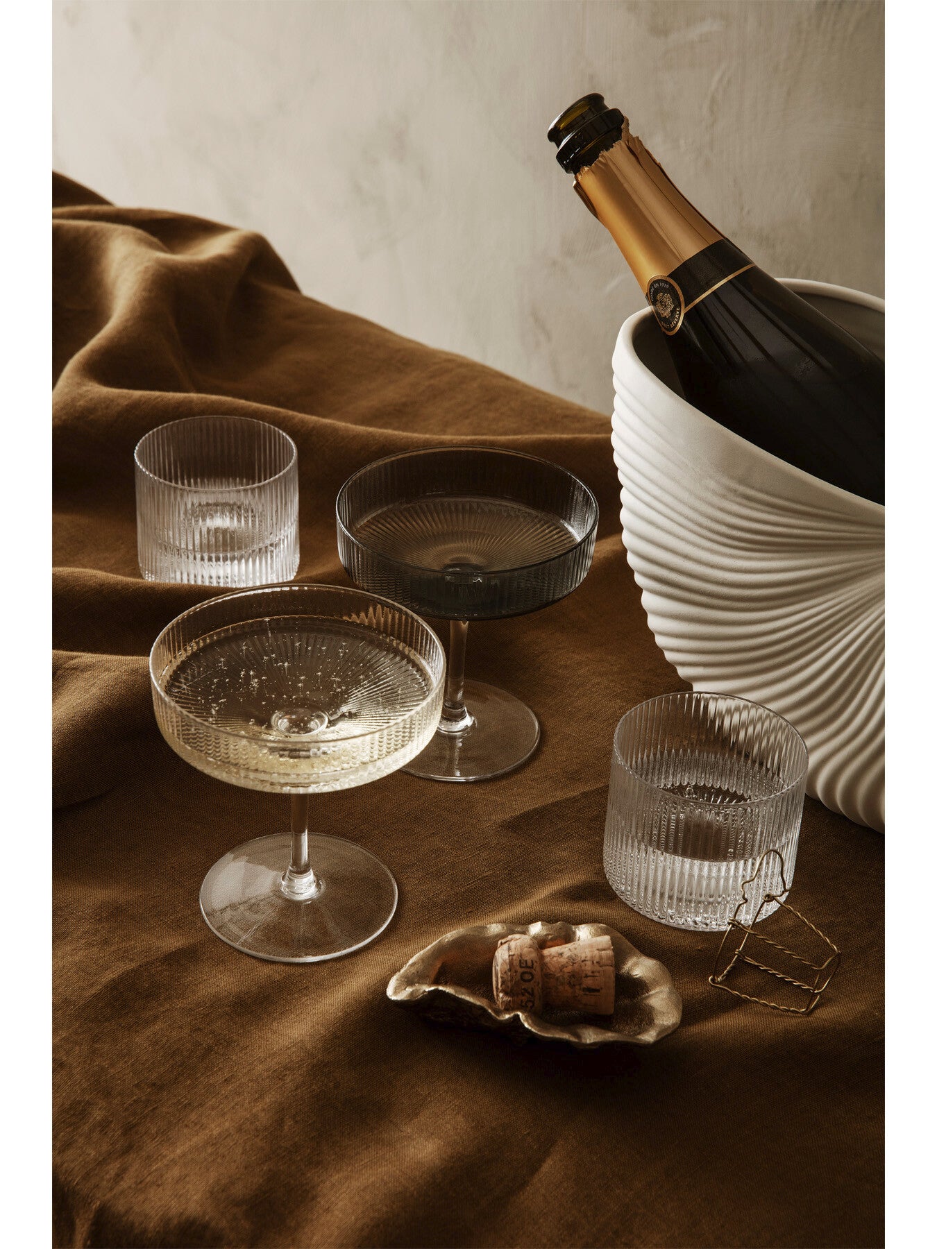 Ripple Champagne Saucers - Set of 2