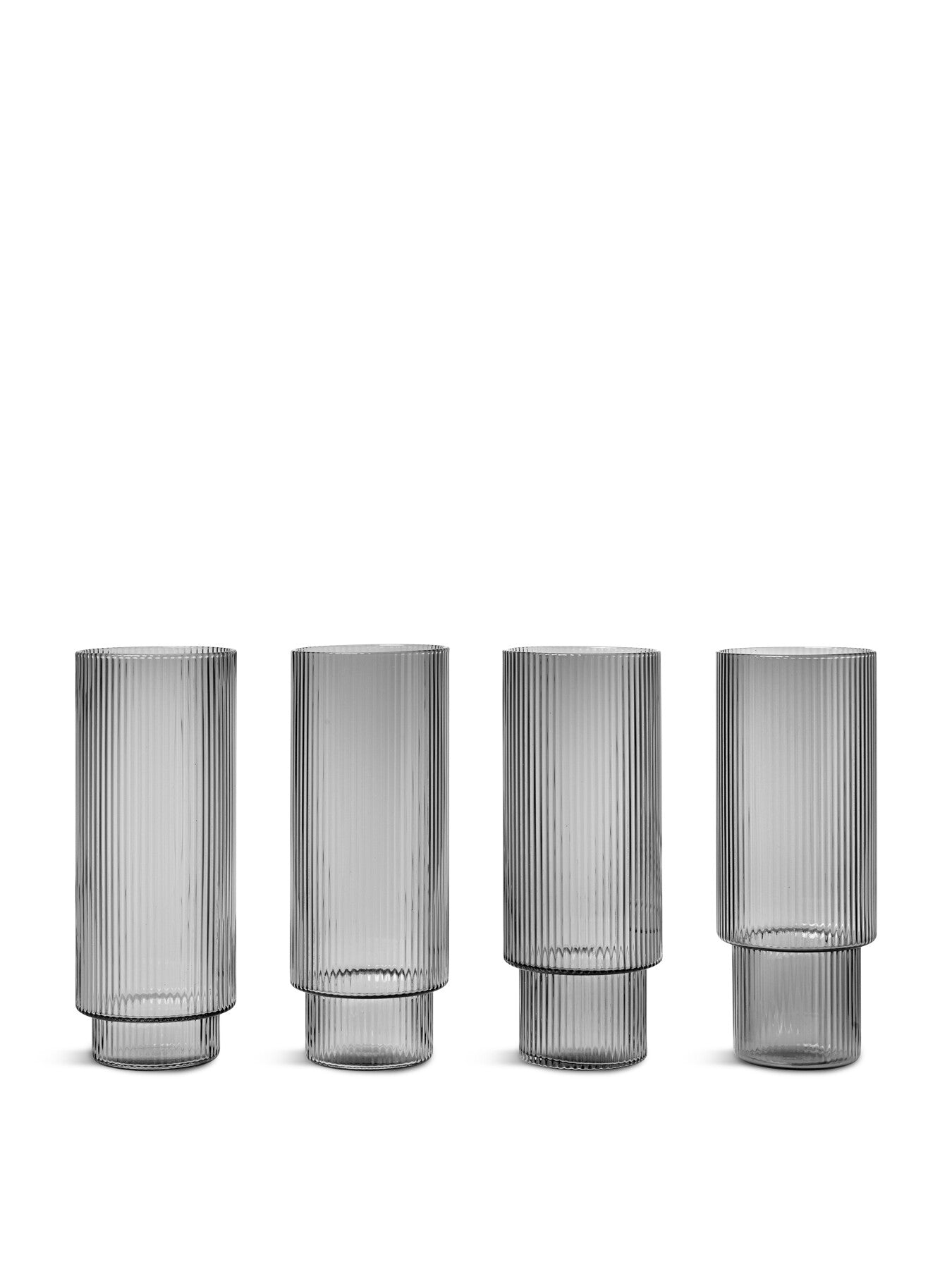 Ripple Long Drink Glasses - Set of 4